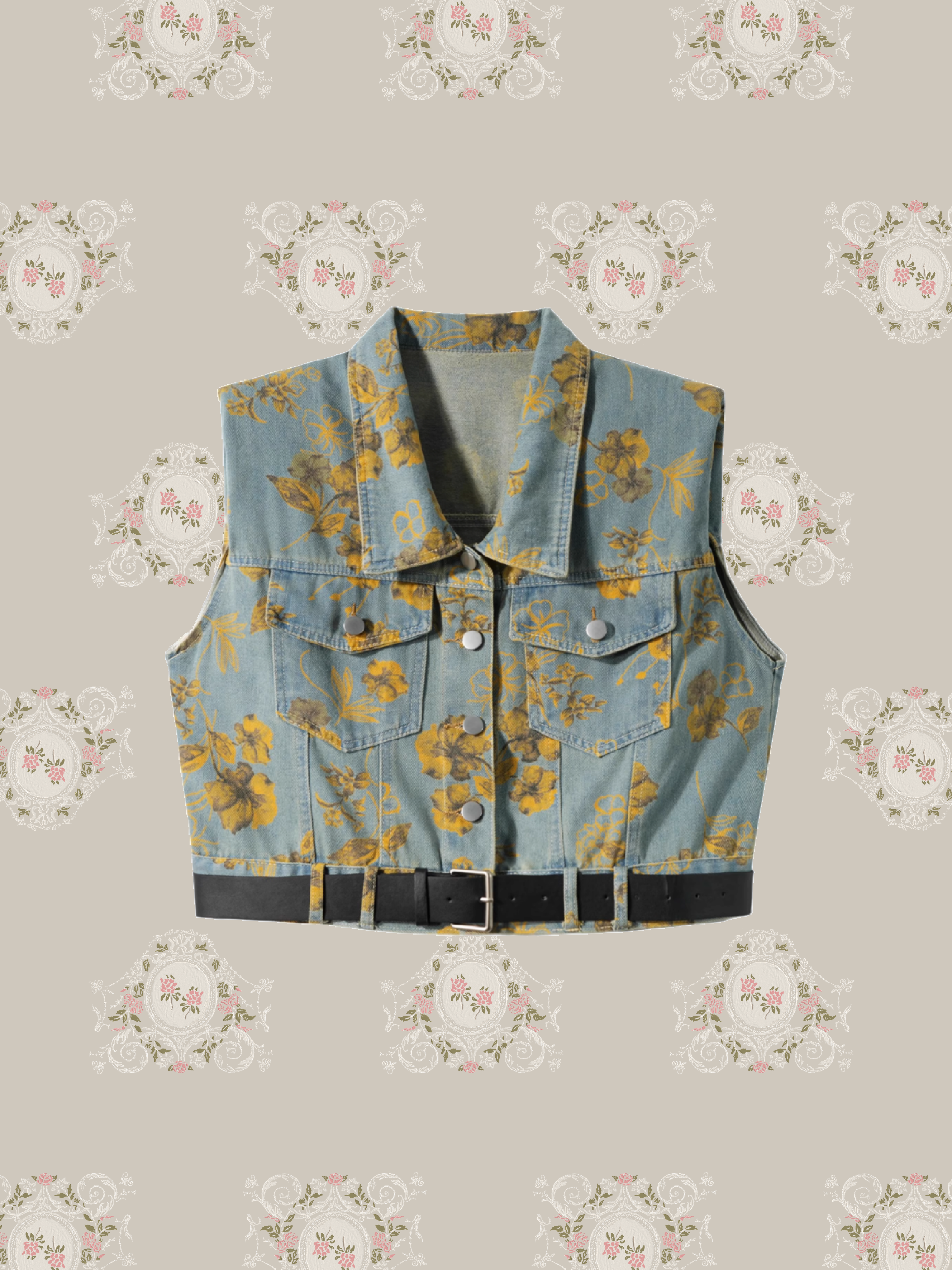 Garden Denim Vest/ガーデンデニムベスト