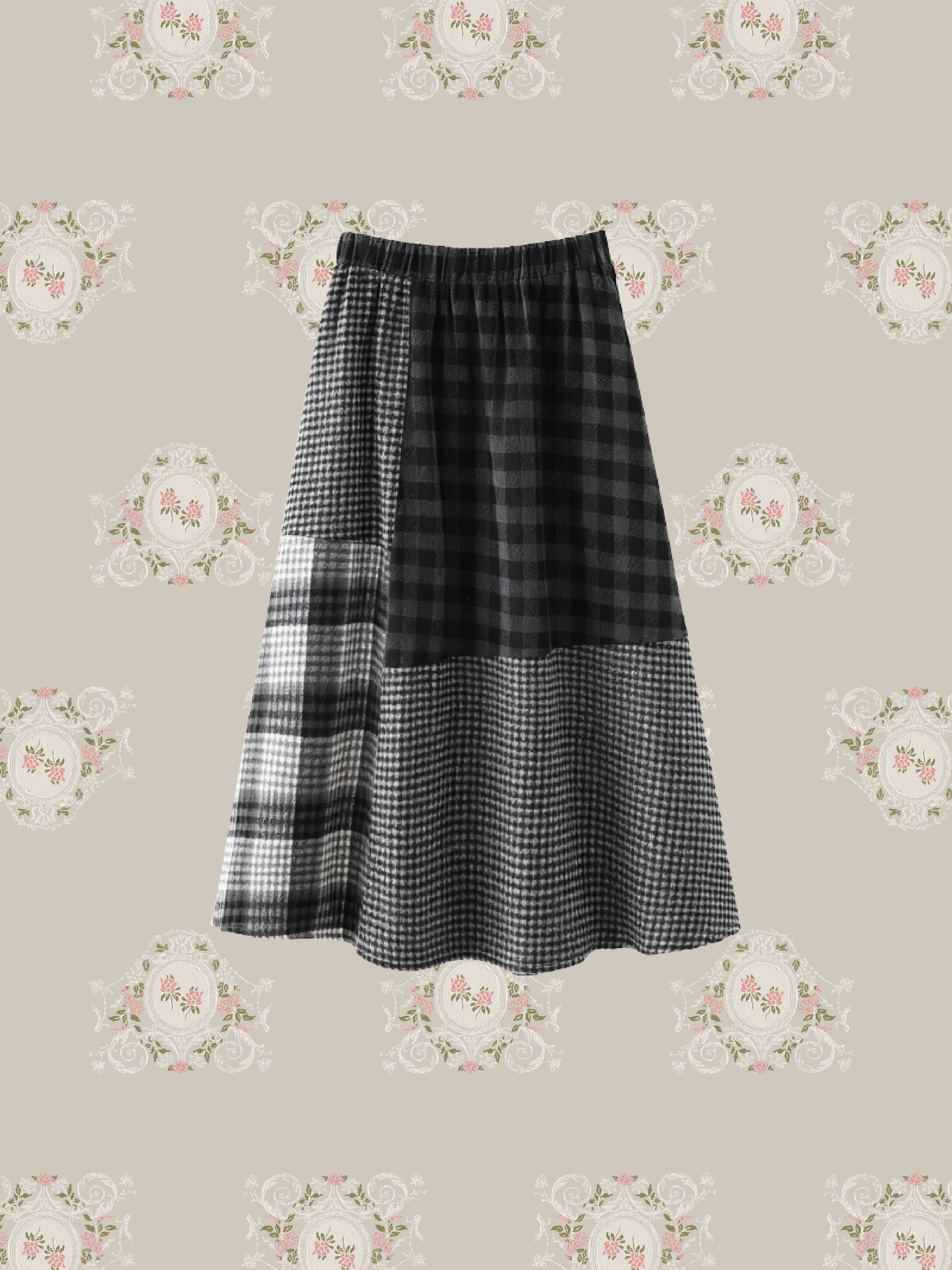 Vintage Check Mix Skirt/ヴィンテージチェックミックススカート