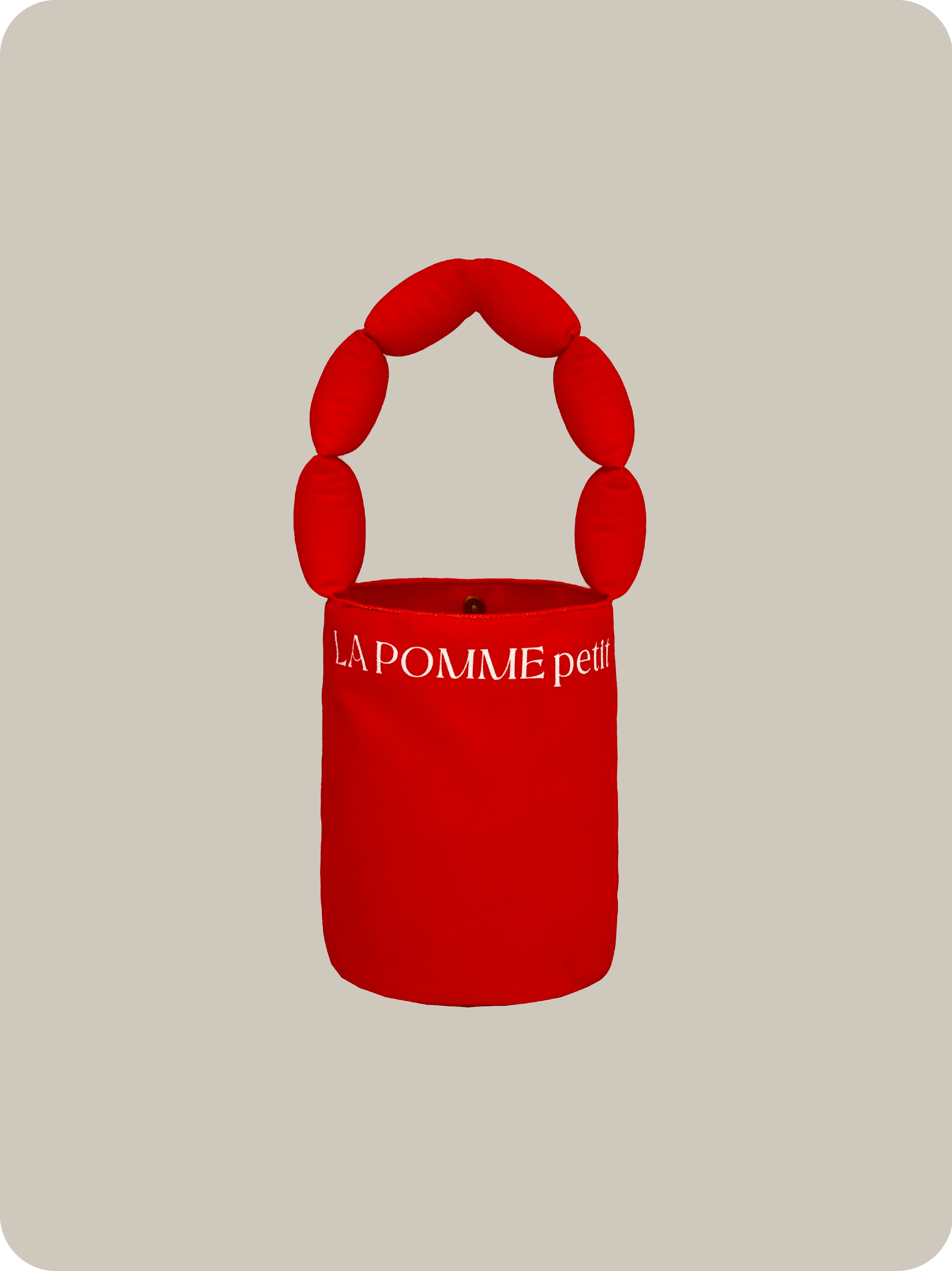 LA POMME petit Puffy Strap Bucket Bag.