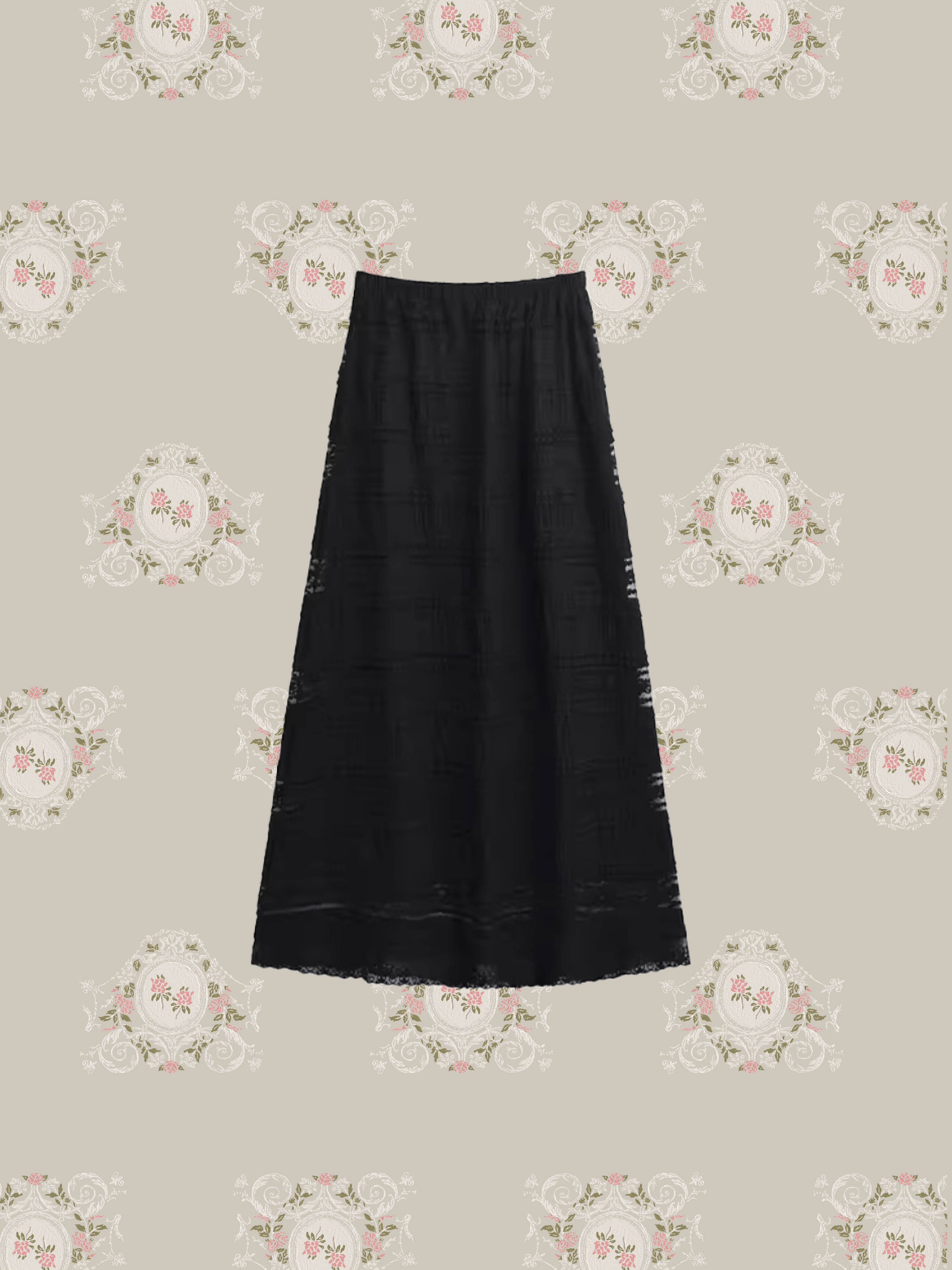 Lace Deco Flare Skirt/レースデコフレアスカート