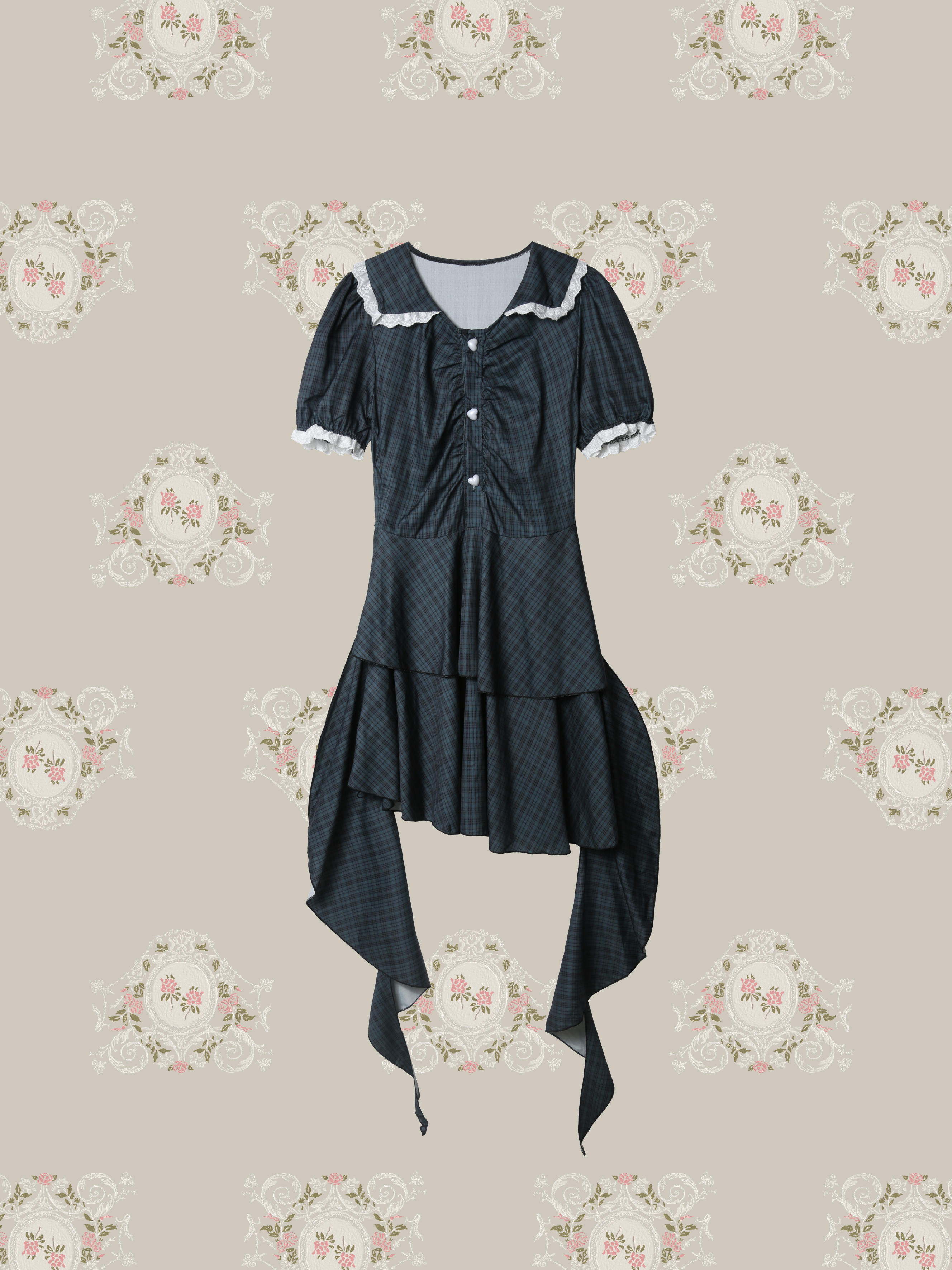 Lattice Ribbon Flare Dress/ラティスリボンフレアワンピース
