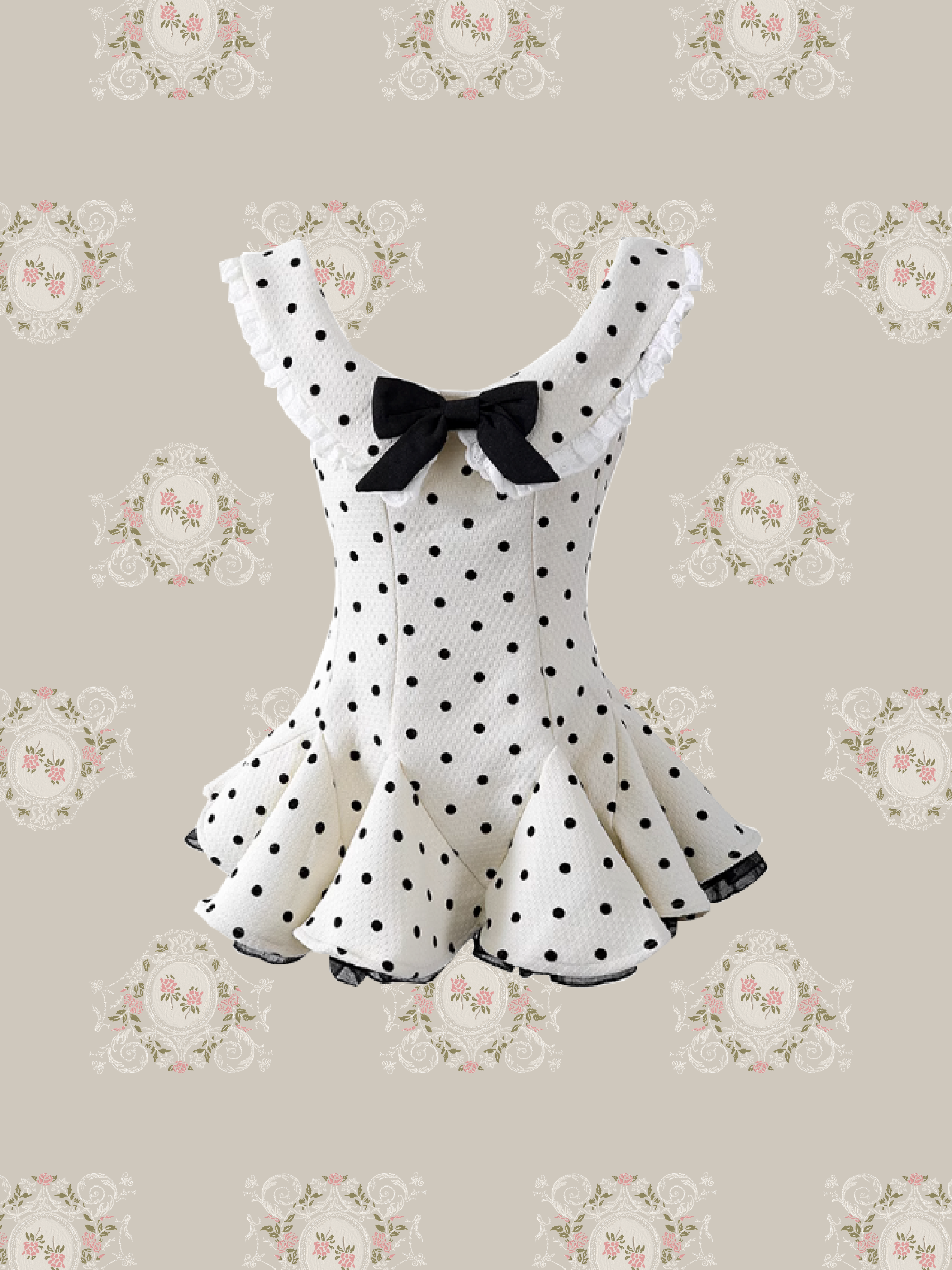 Texture Corset Dot Doll Frill Dress/テクスチャコルセットドットドールフリルドレス