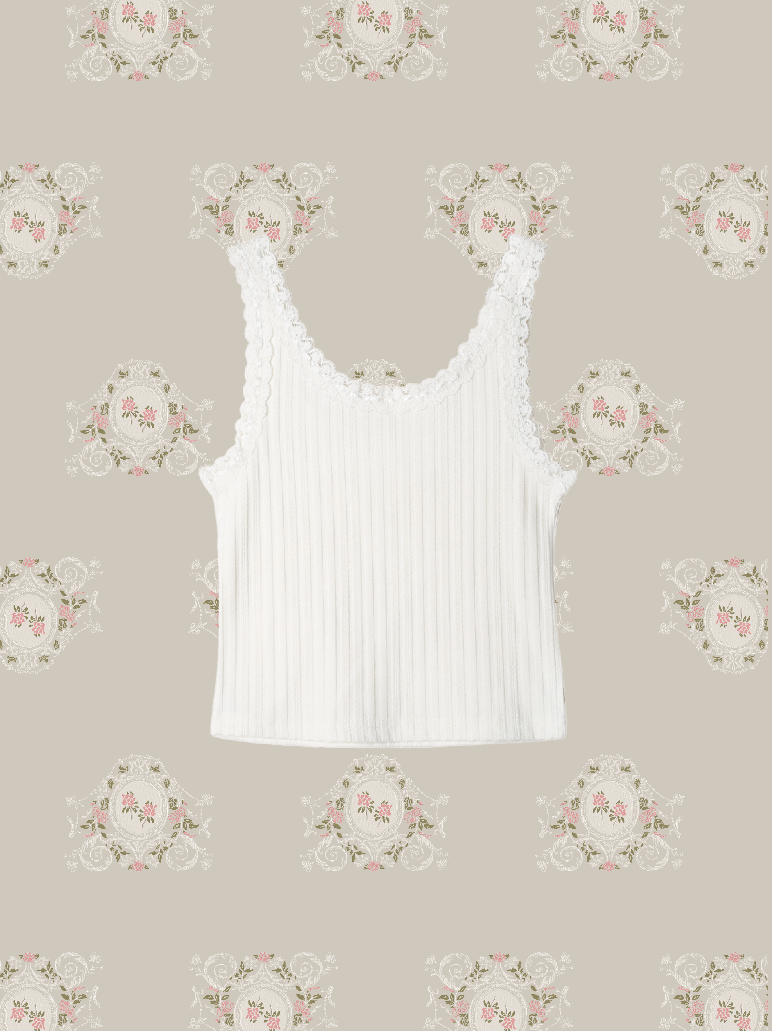 Mousseux Lace Trim Tank/ムスー レーストリム タンクトップ