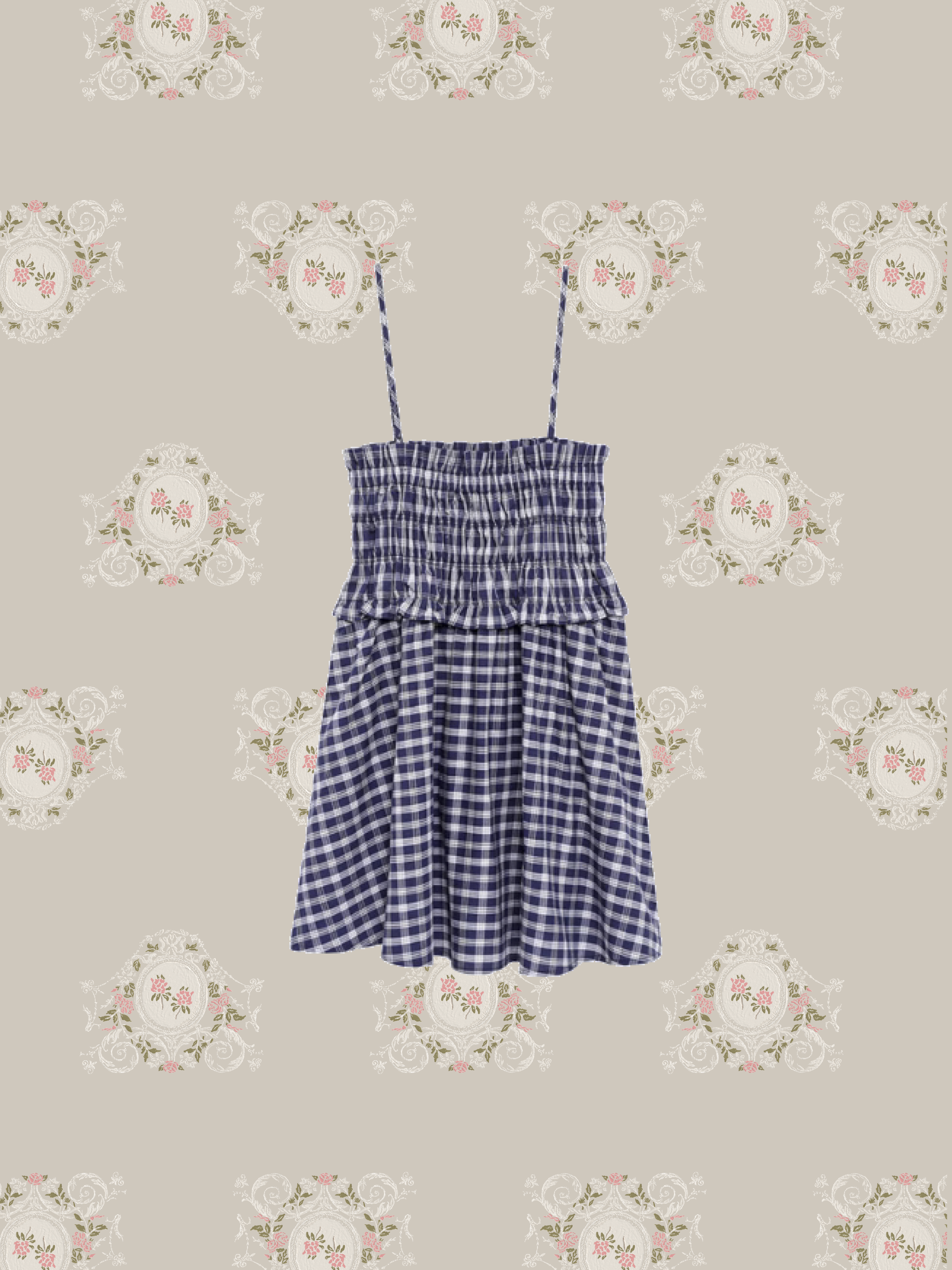 Blue Plaid Cami Dress/ブルーチェック柄キャミドレス