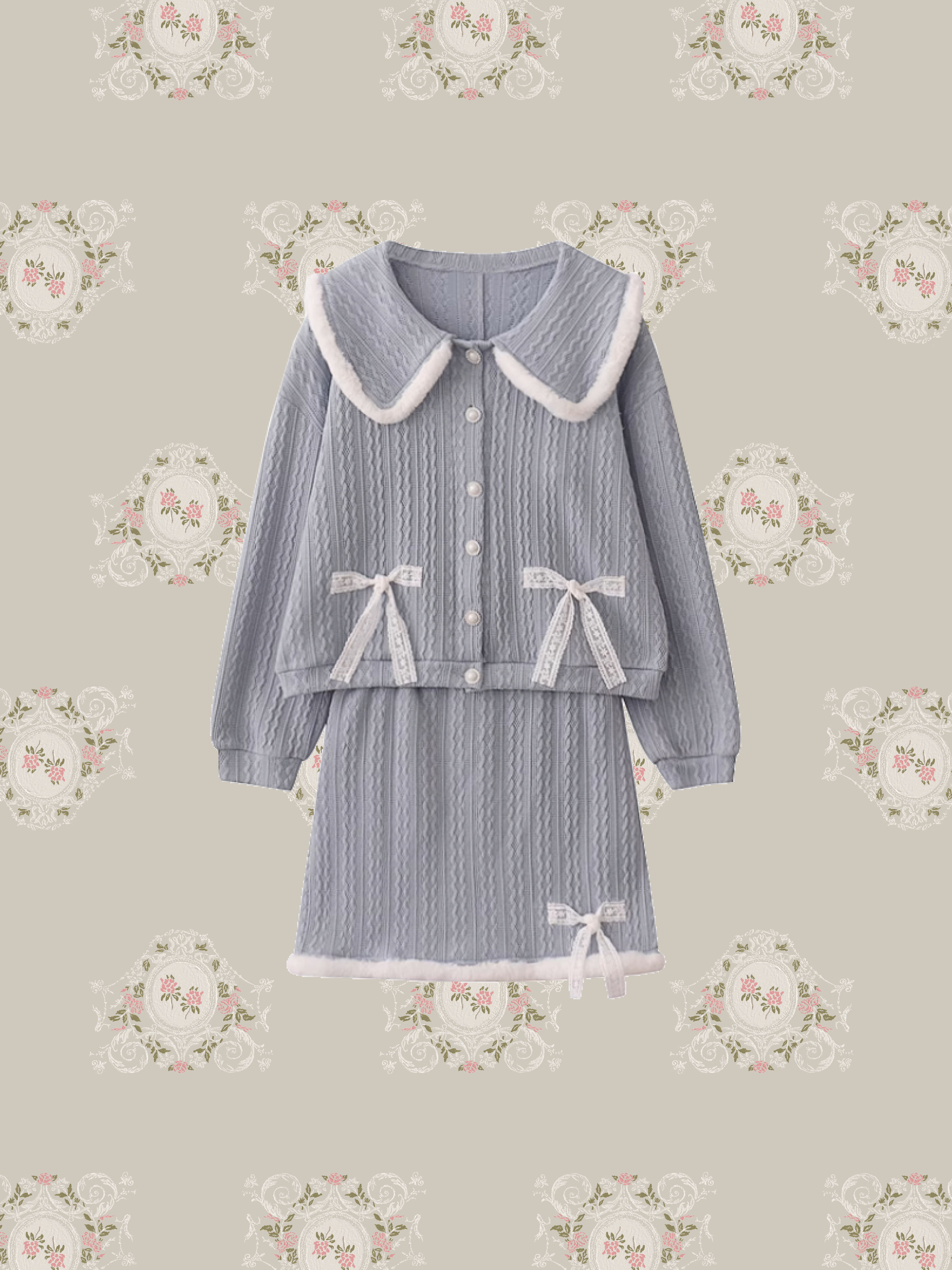 Knit Ribbon Set up/ニットリボンセットアップ