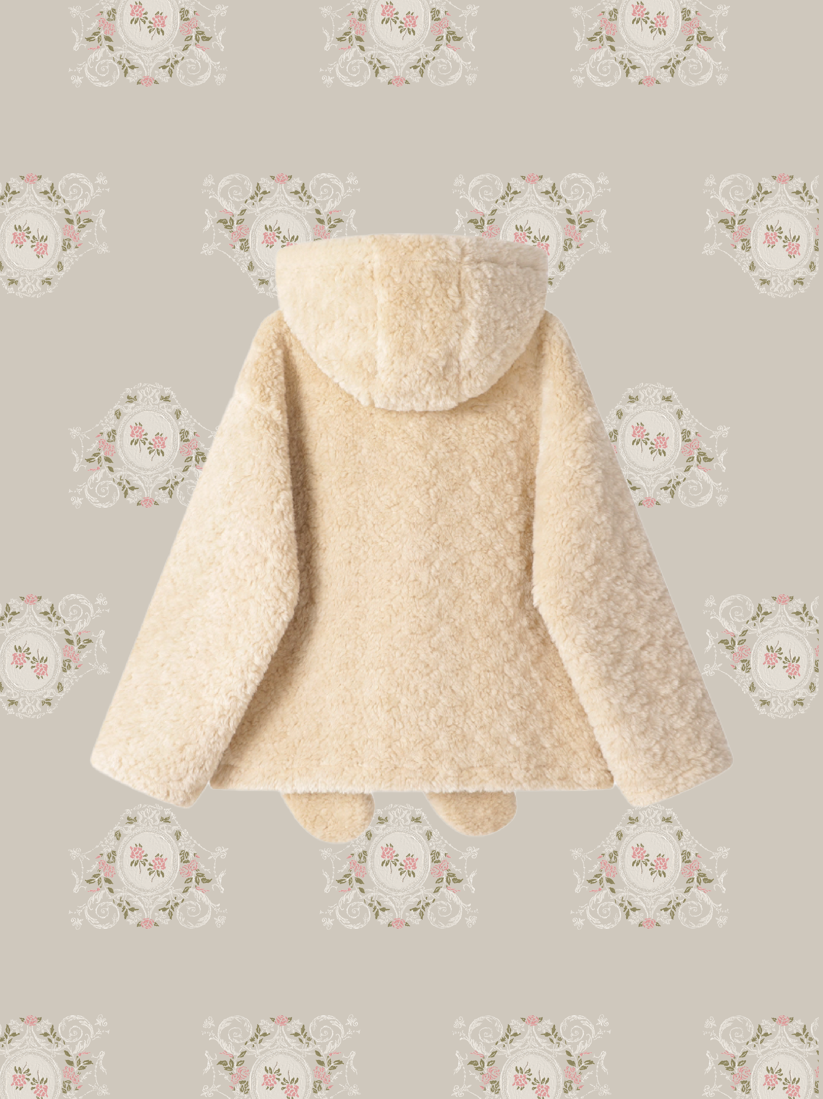 Fluffy Fur Coat With Gloves/ふわふわファーコート手袋