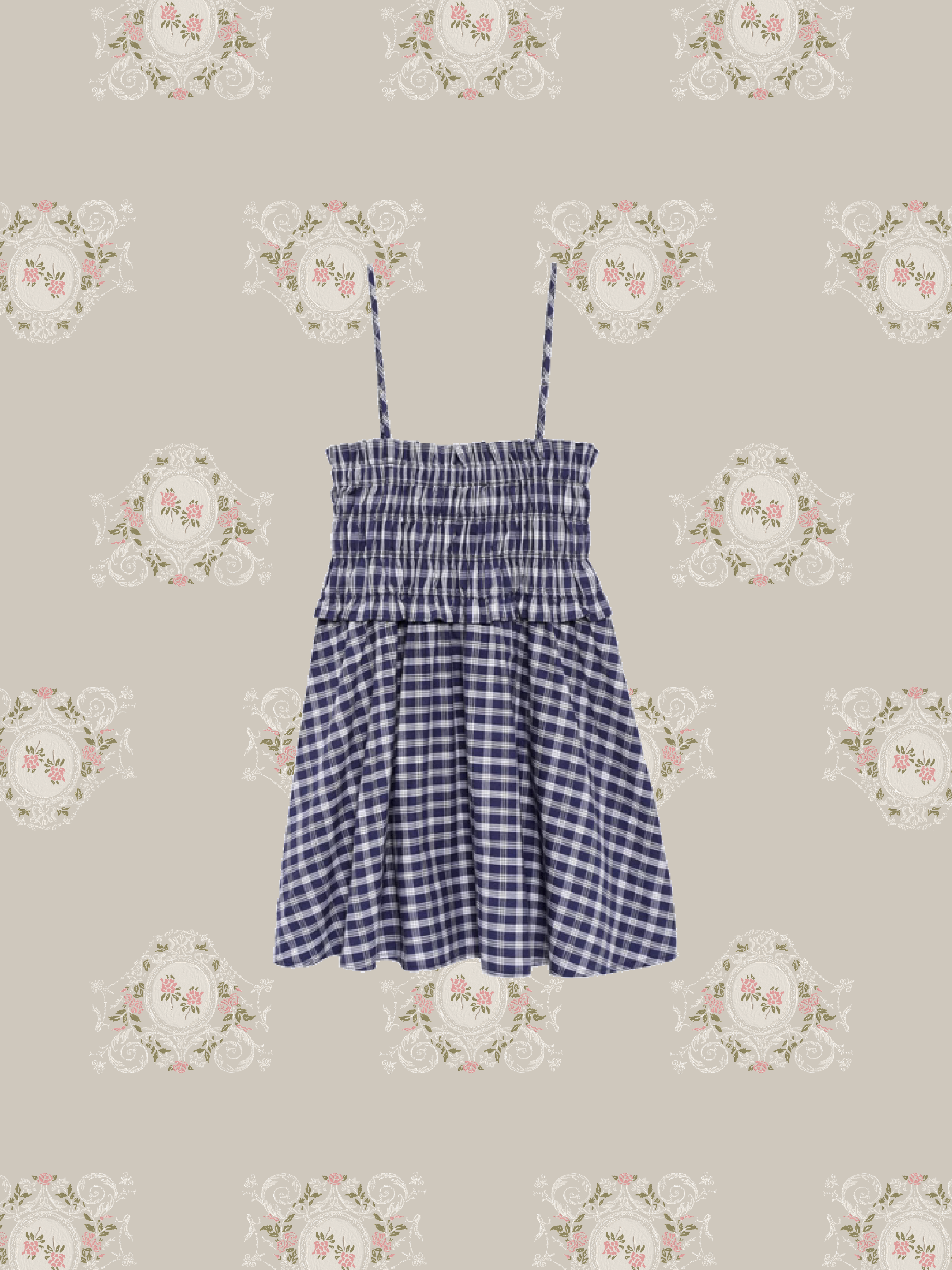 Blue Plaid Cami Dress/ブルーチェック柄キャミドレス