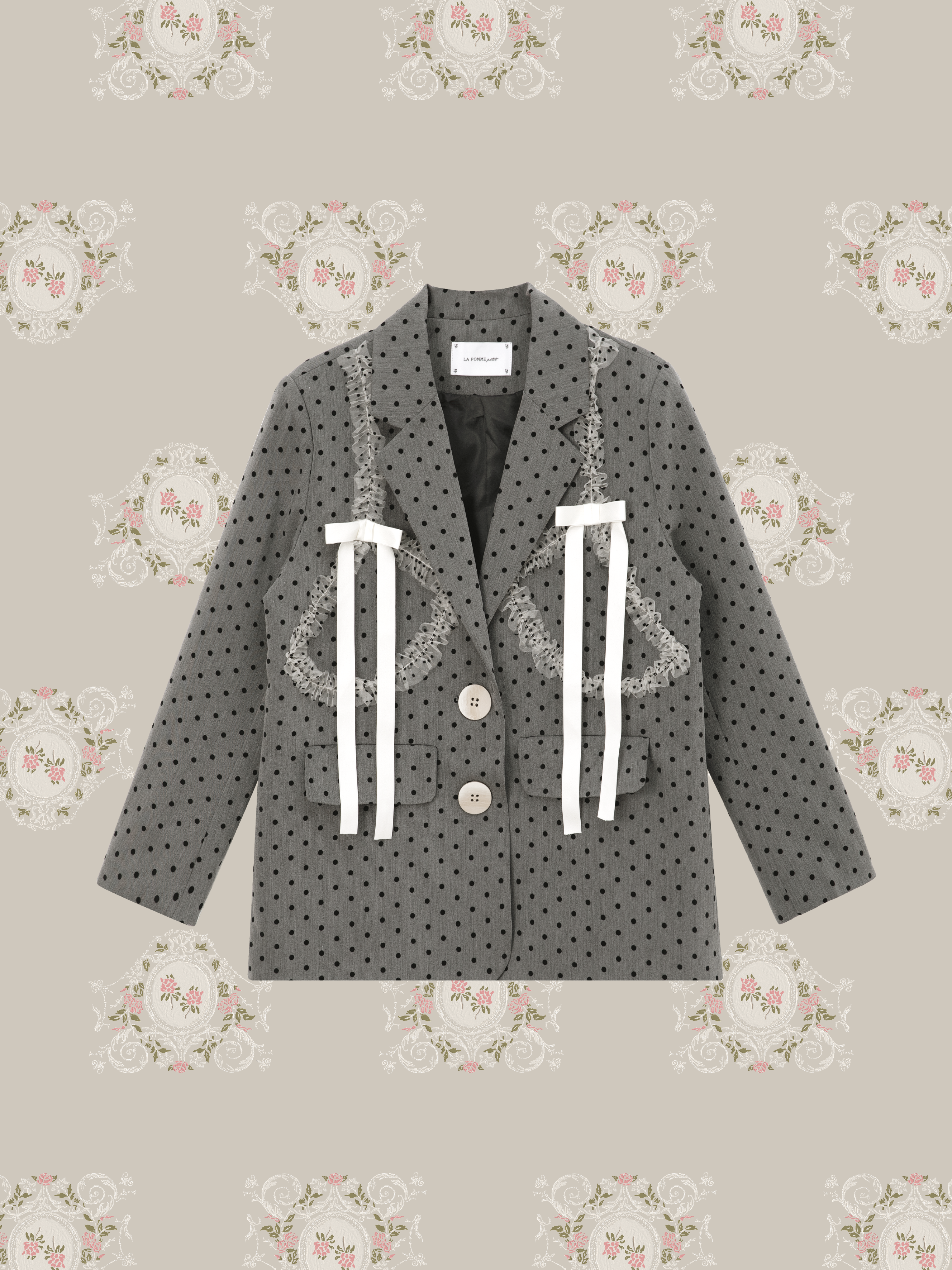 ・予約商品・Dots Lace Ribbon Jacketドットレースリボンジャケット