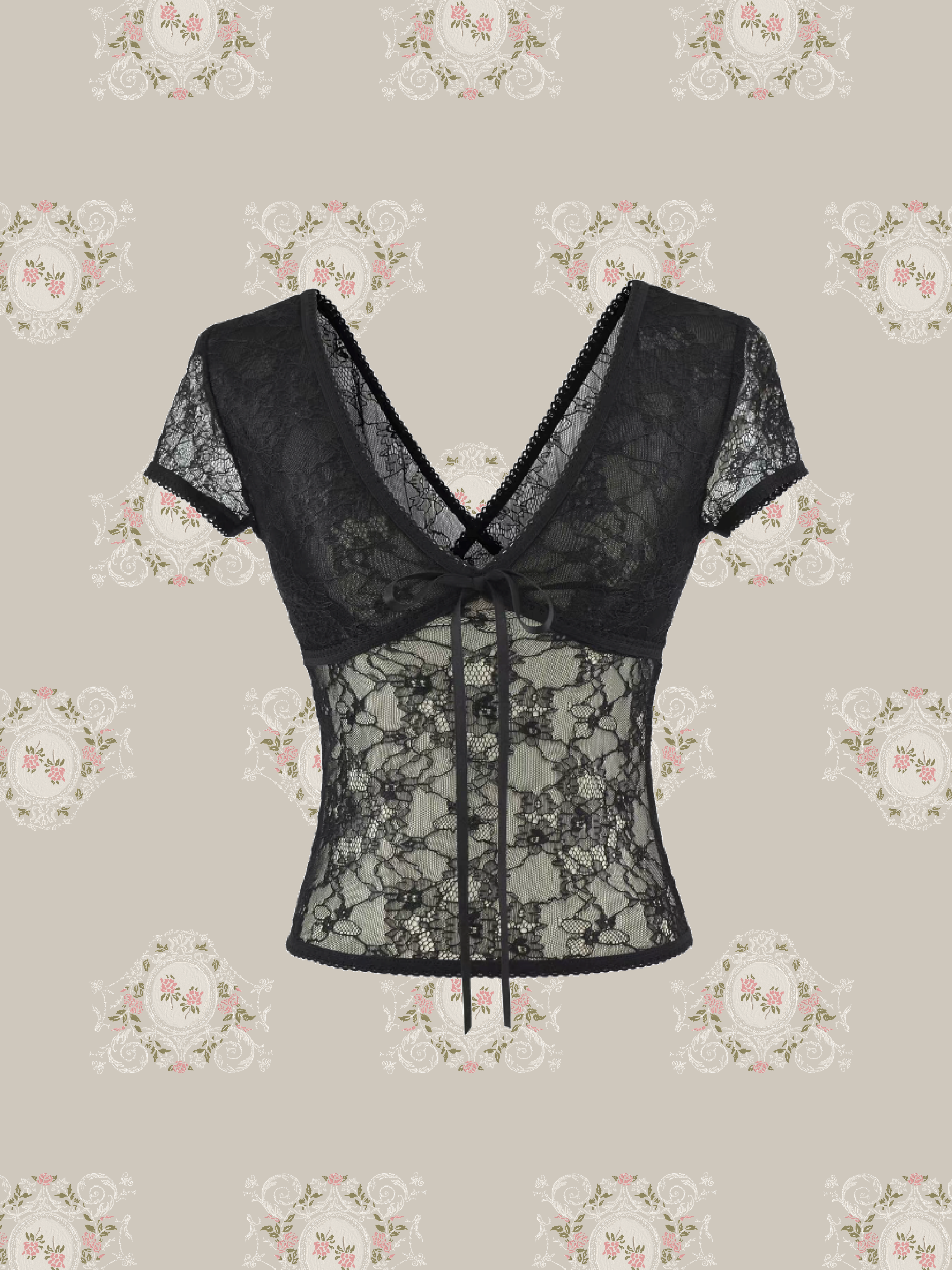 Romantic Sheer Lace Top/ロマンティックシアーレーストップス