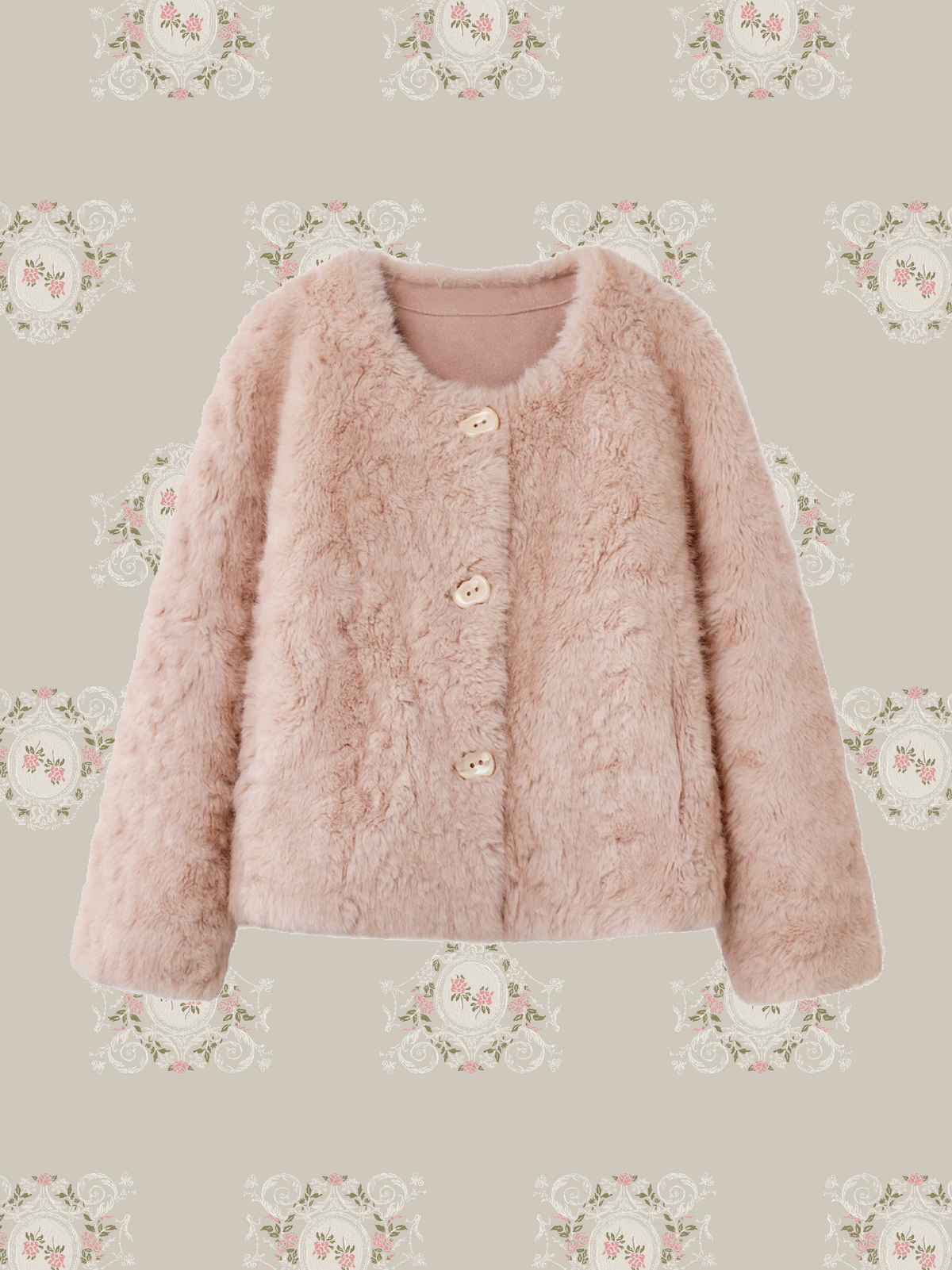 Cozy Pastel Color Faux Fur Coat/パステルカラーフェイクファーコート