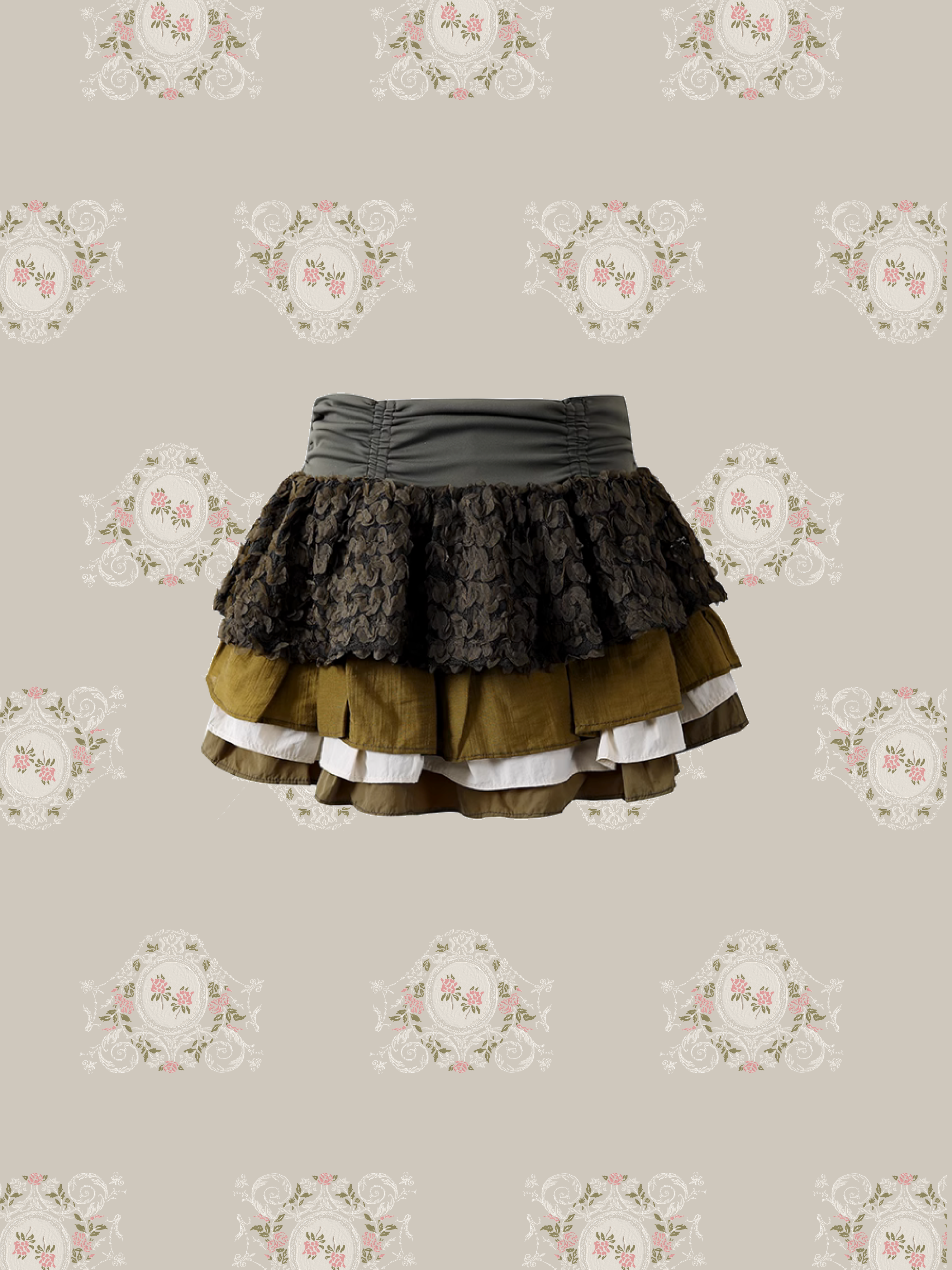 Emboss Layer Ruffle Skirt/エンボスレイヤーフリルスカート