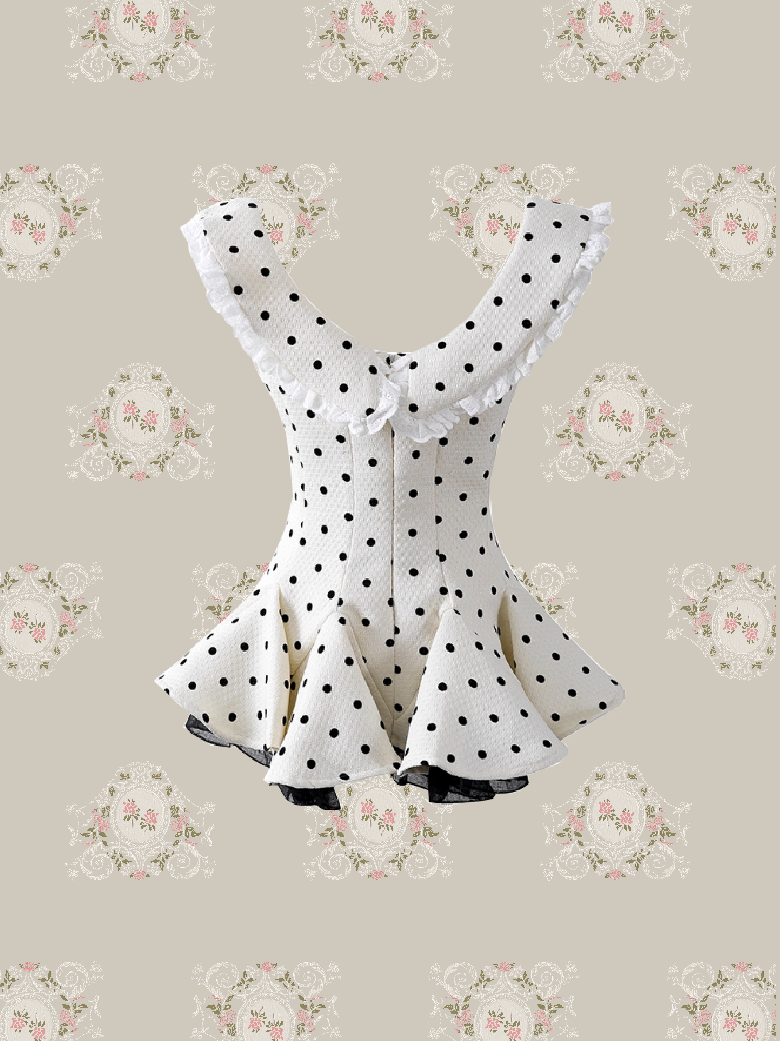 Texture Corset Dot Doll Frill Dress/テクスチャコルセットドットドールフリルドレス