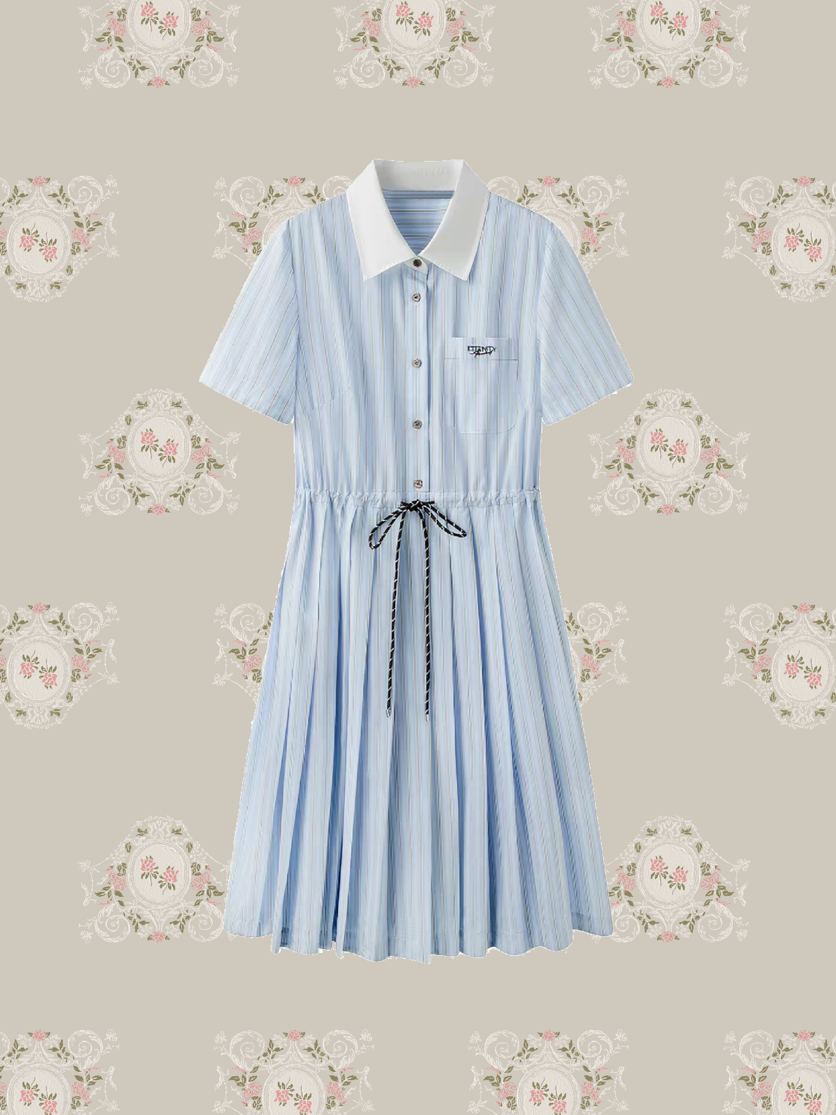 Waisted Shirt Dress/ウエストシャツワンピース