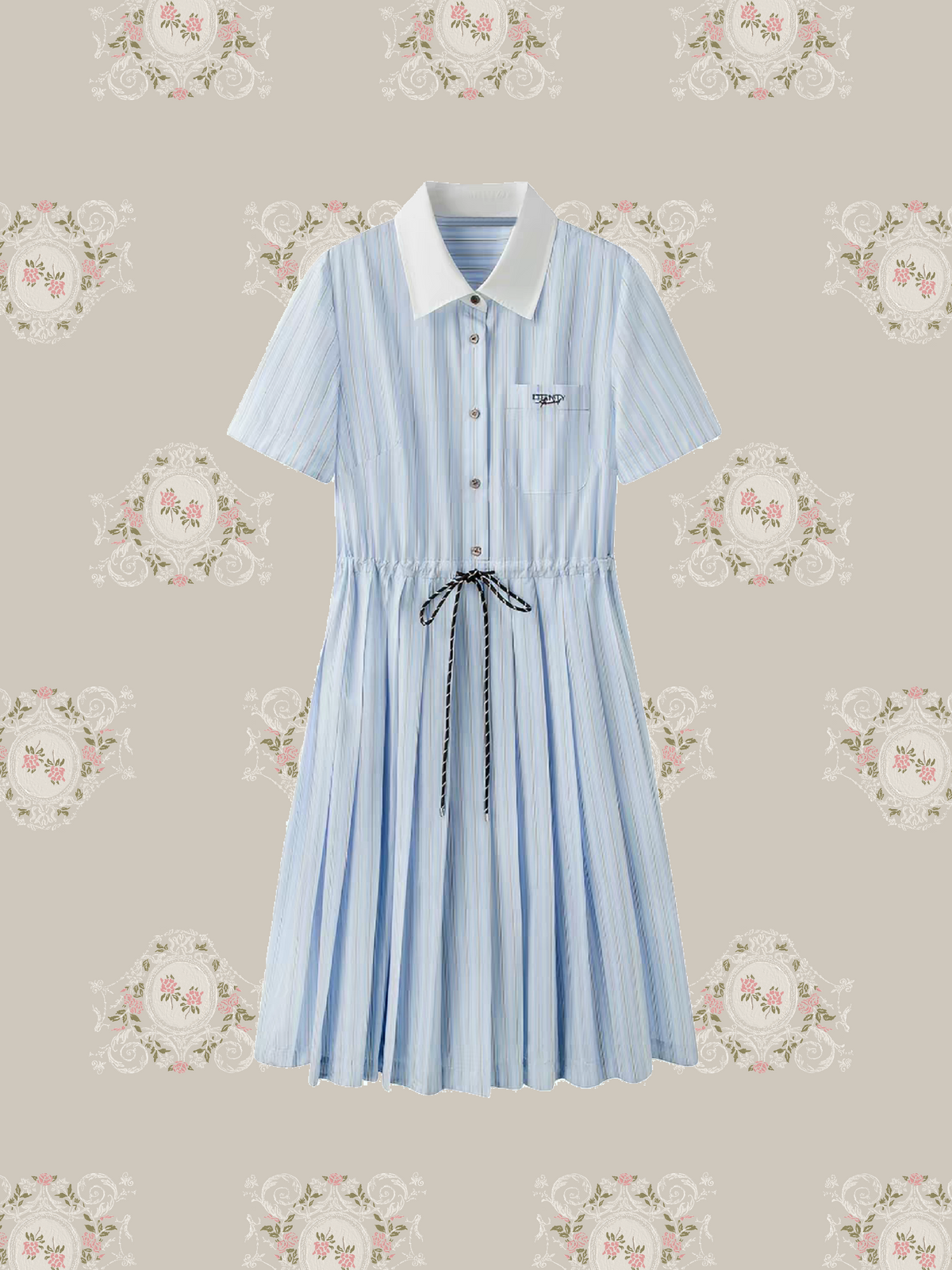 Waisted Shirt Dress/ウエストシャツワンピース