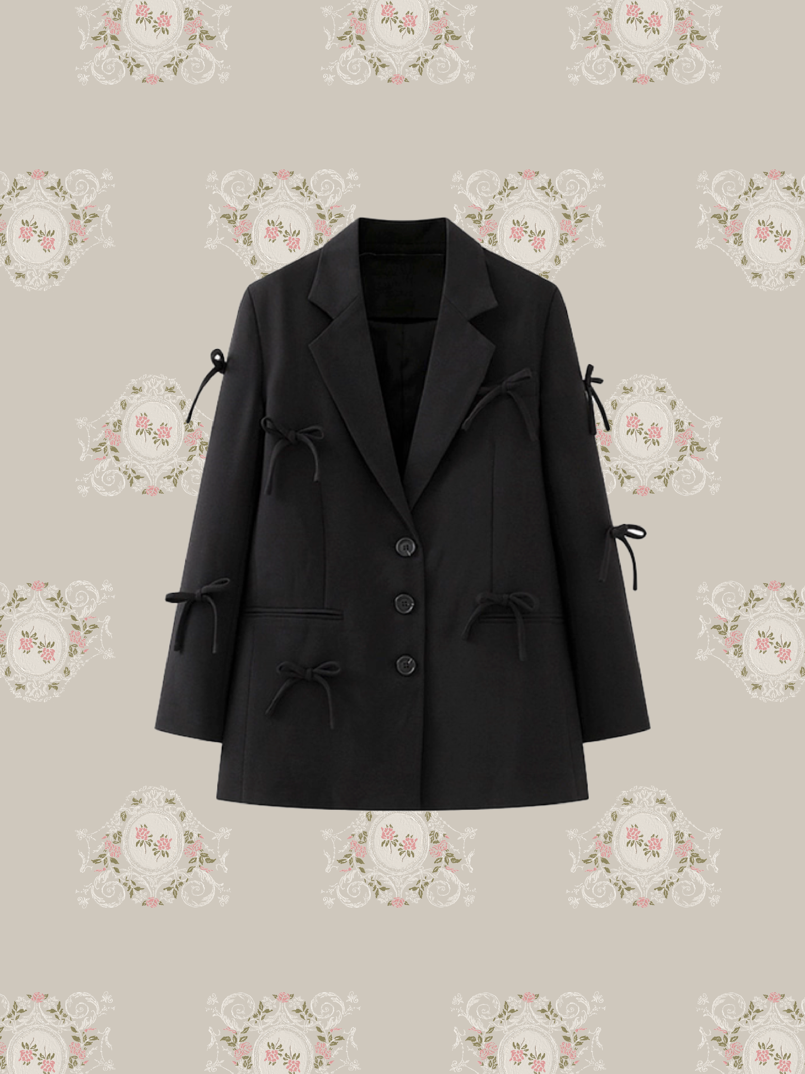 Sweet Ribbon Applique Jacket/スイートリボンアップリケジャケット