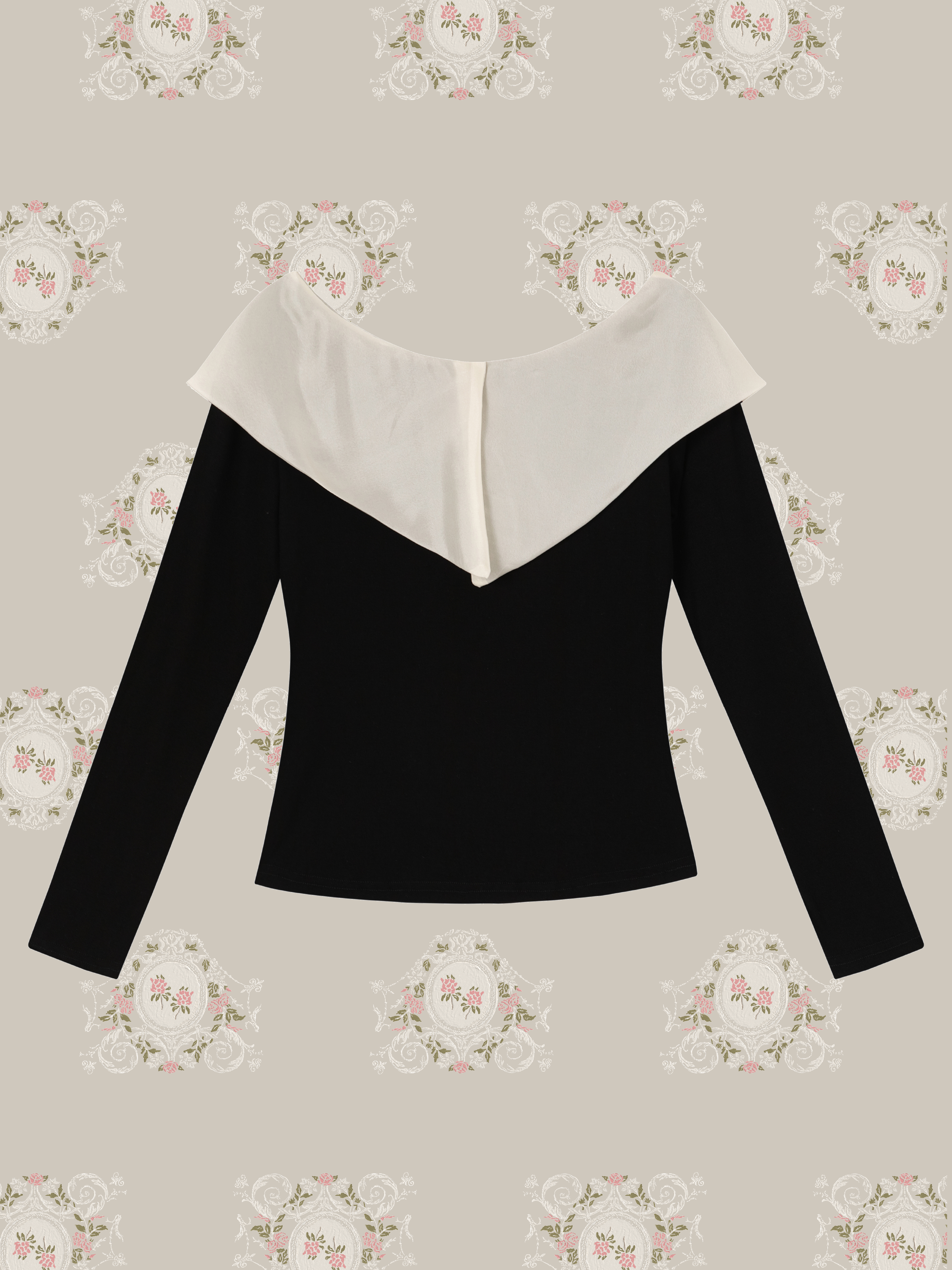 Big Mesh Ribbon Long Sleeve T/ビッグメッシュリボン長袖Tシャツ