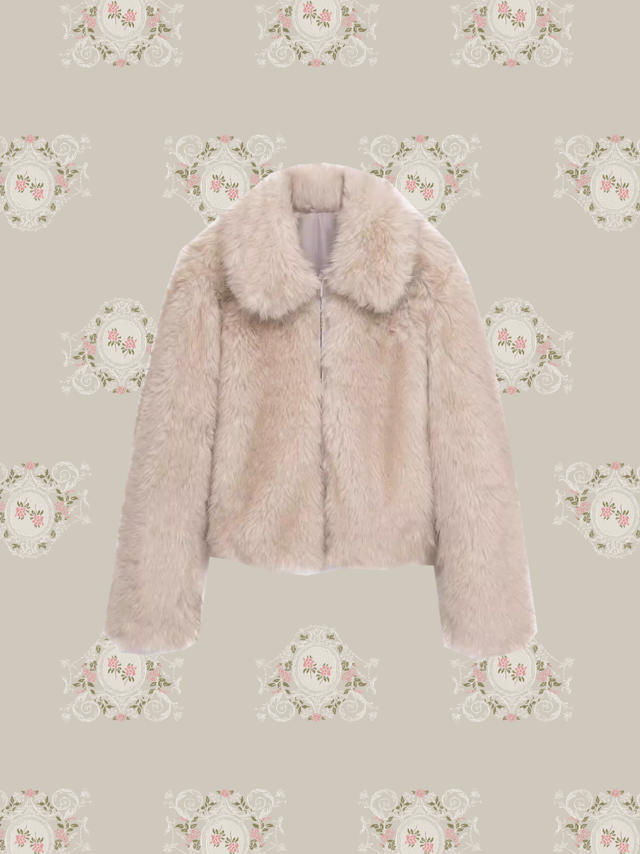 Cozy Faux Fur Zip Jacket/フェイクファージップジャケット