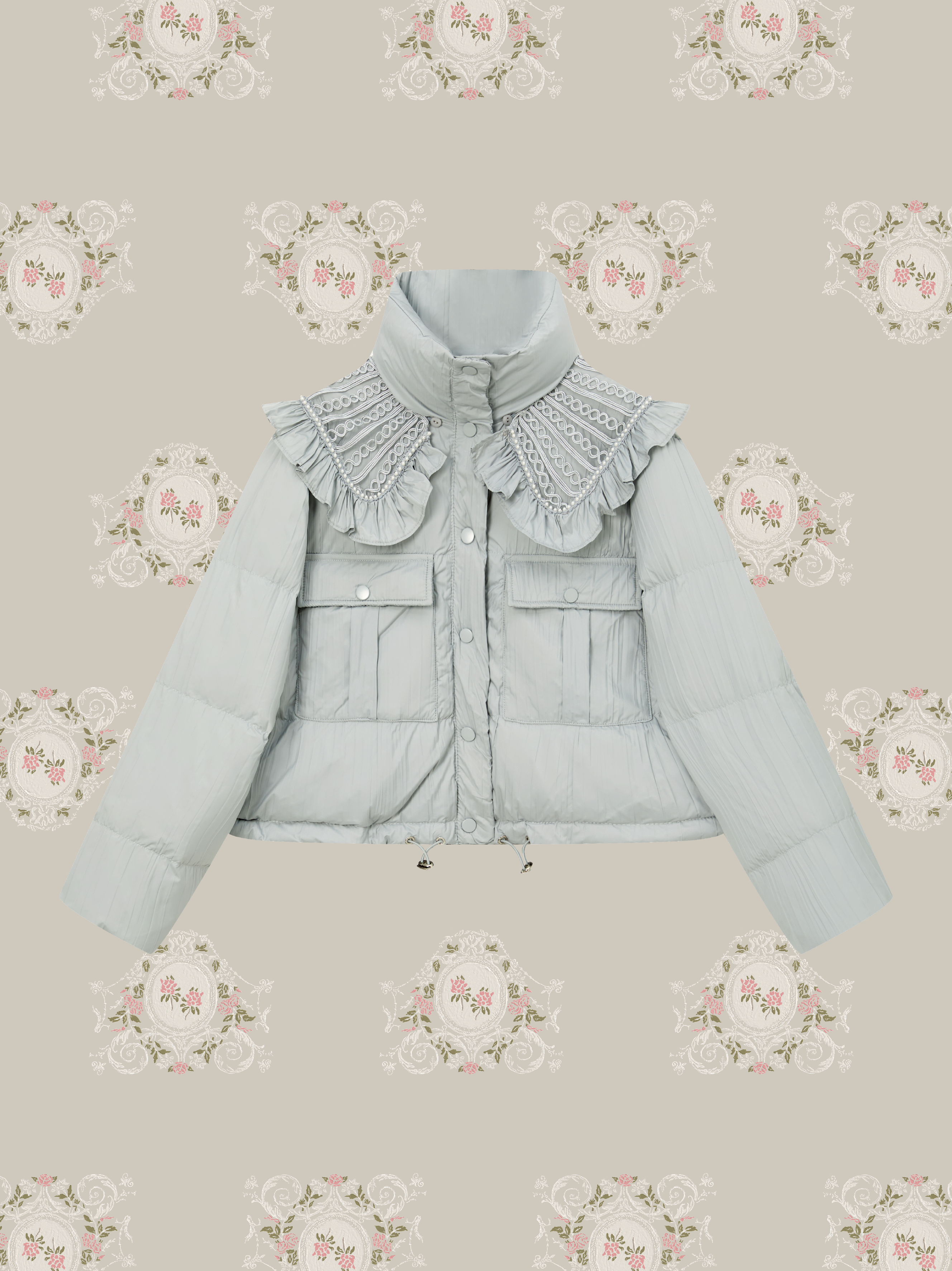 Big Frill Collar Puff Duck Down Coat.ビッグフリルカラーパフダックダウンコート