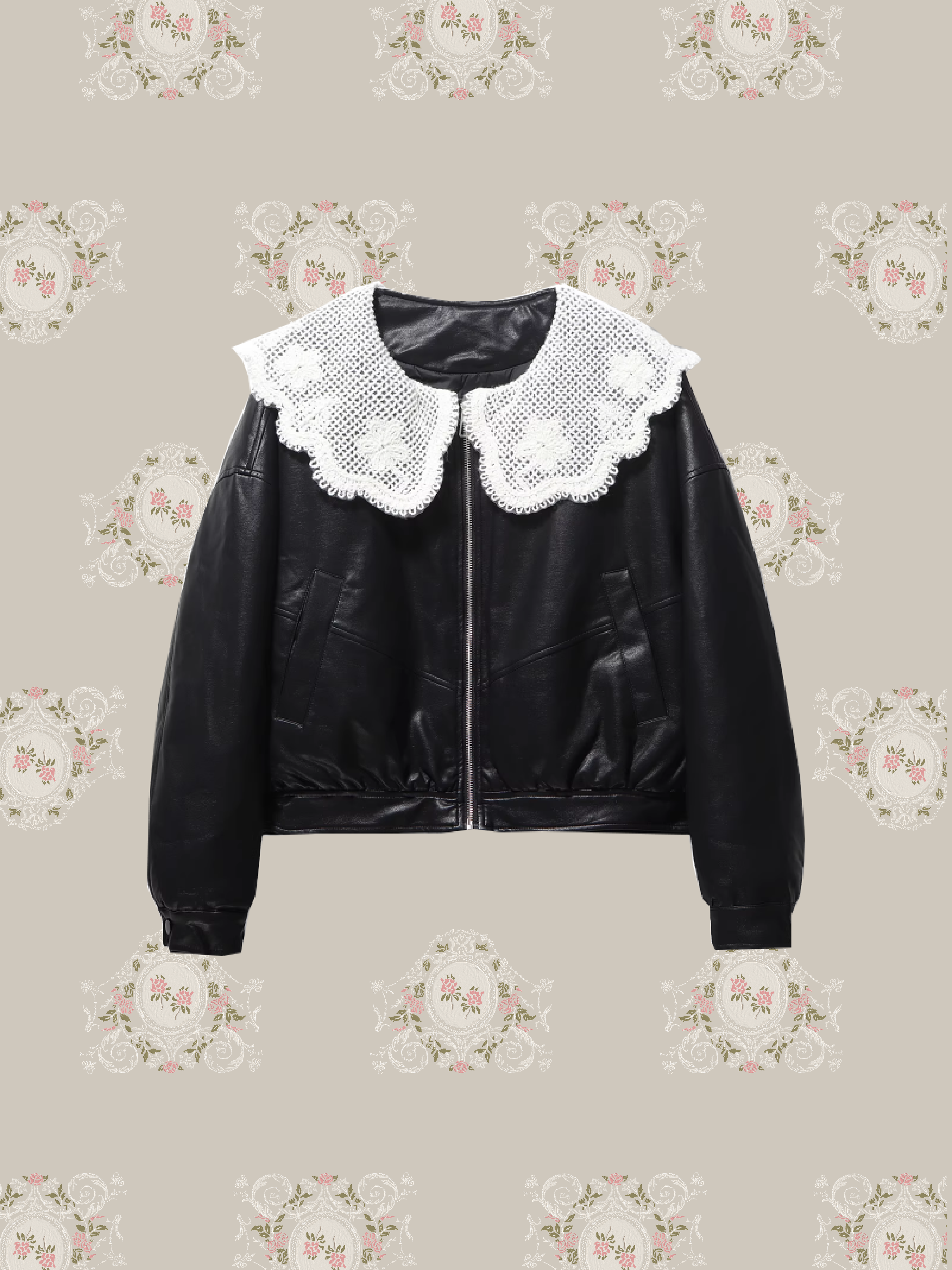 Big Lace Collar Duck Down Coat/ビッグレースカラーダックダウンコート