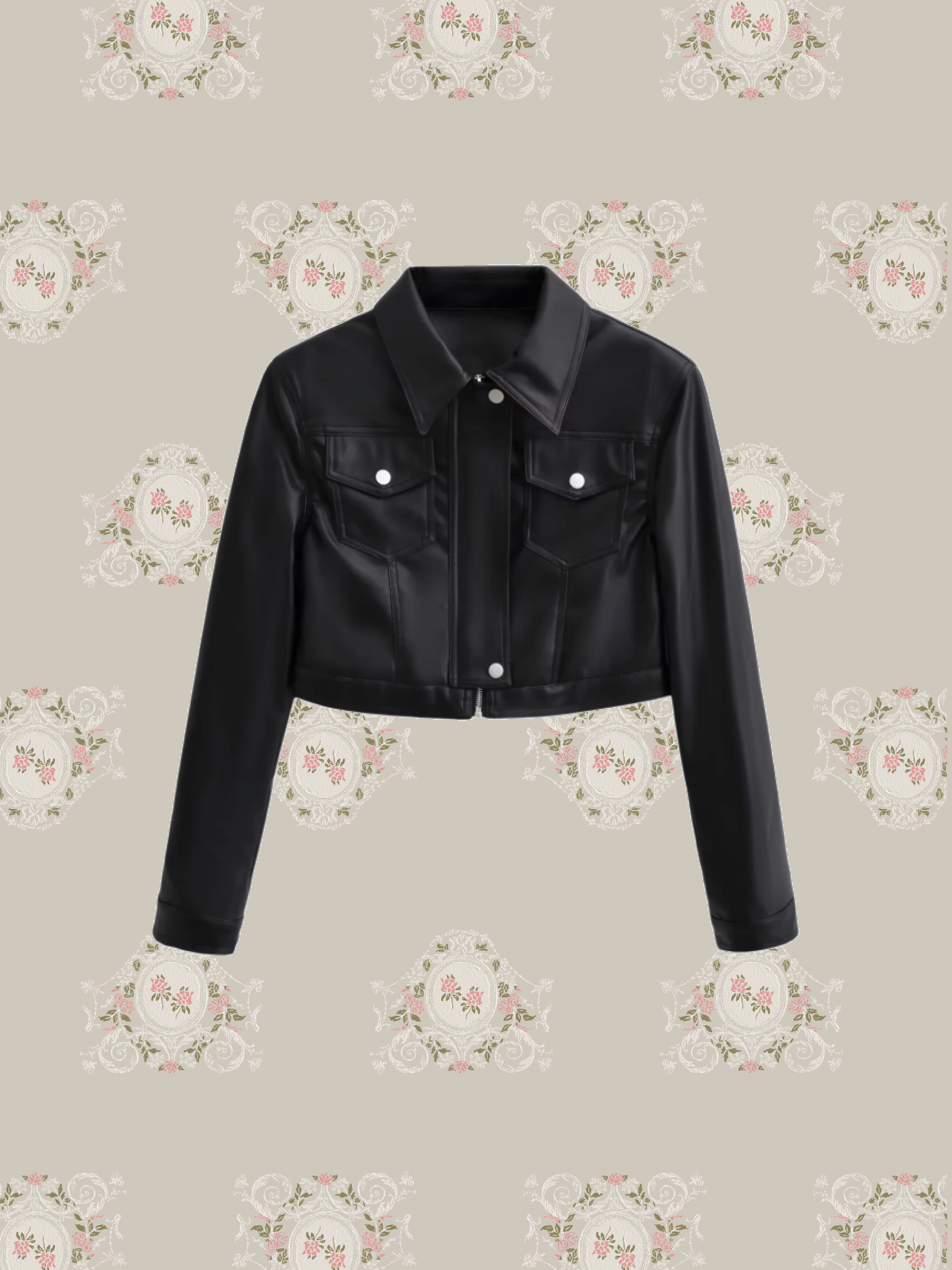 Cropped Short PU Jacket/クロップドショートPUジャケット