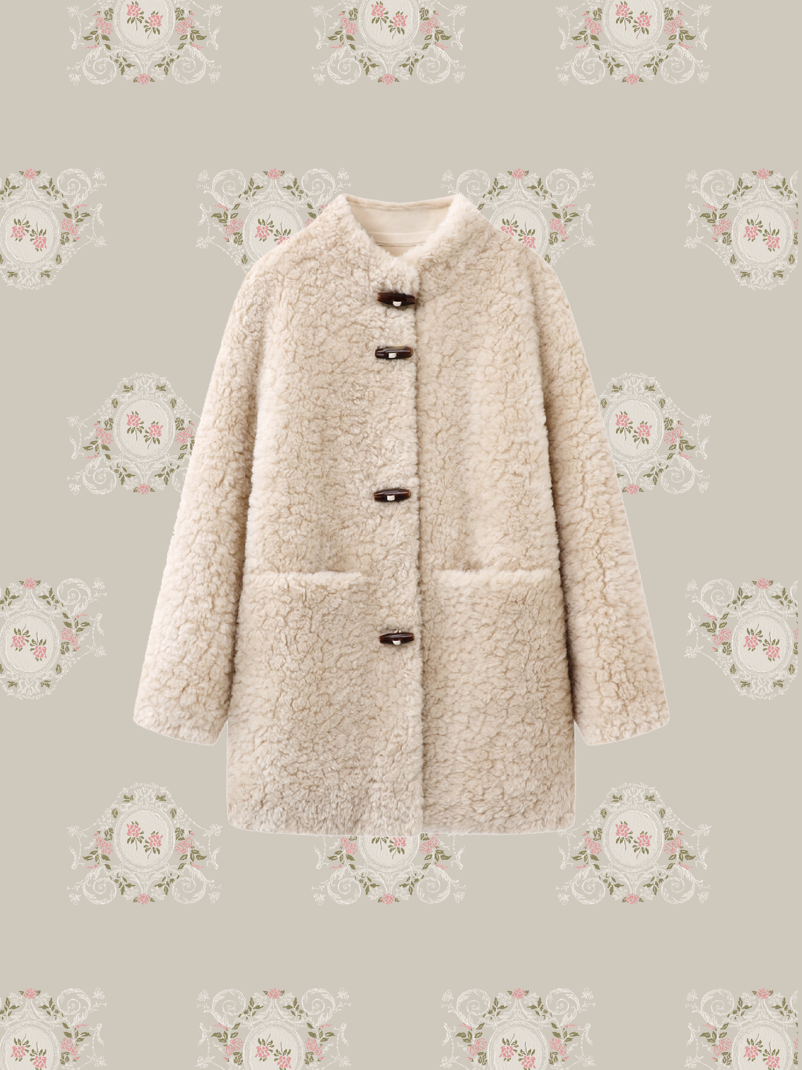 Mid-length Fluffy Fur Coat/ふわふわミドル丈ファーコート