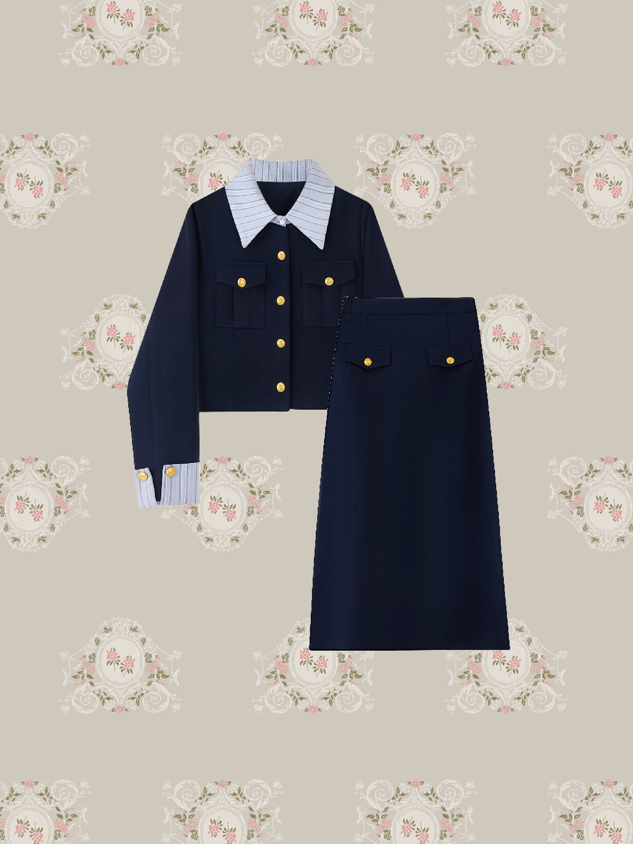 Patchwork Long Skirt Set Up/パッチワークロングスカートセットアップ