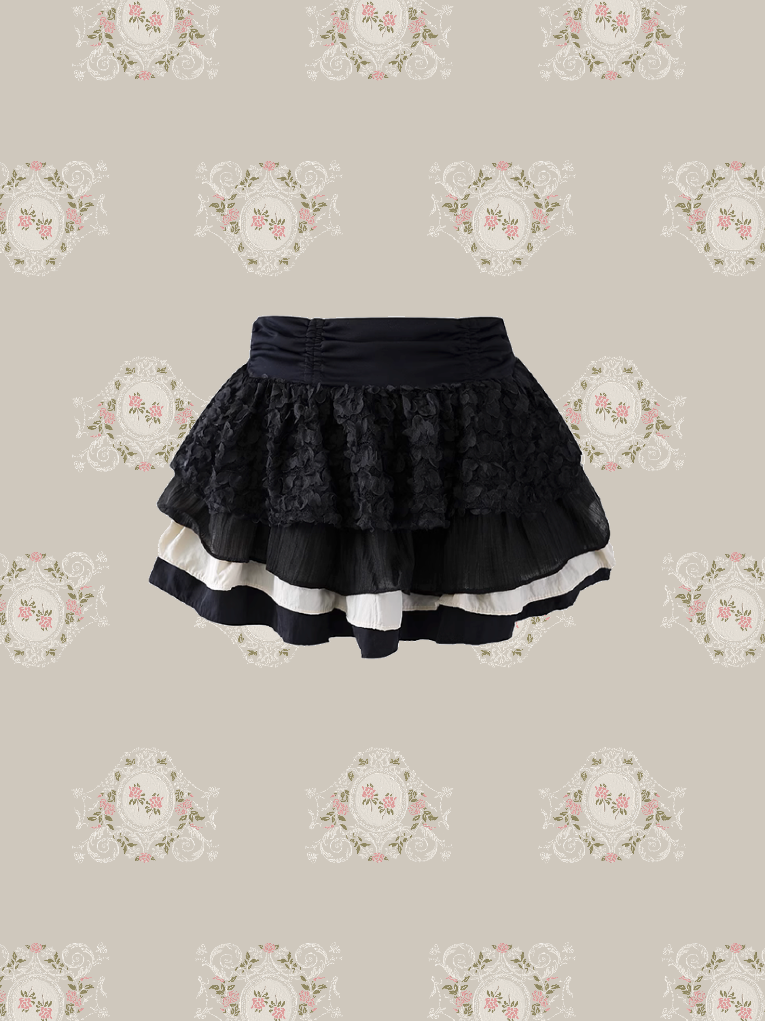 Emboss Layer Ruffle Skirt/エンボスレイヤーフリルスカート