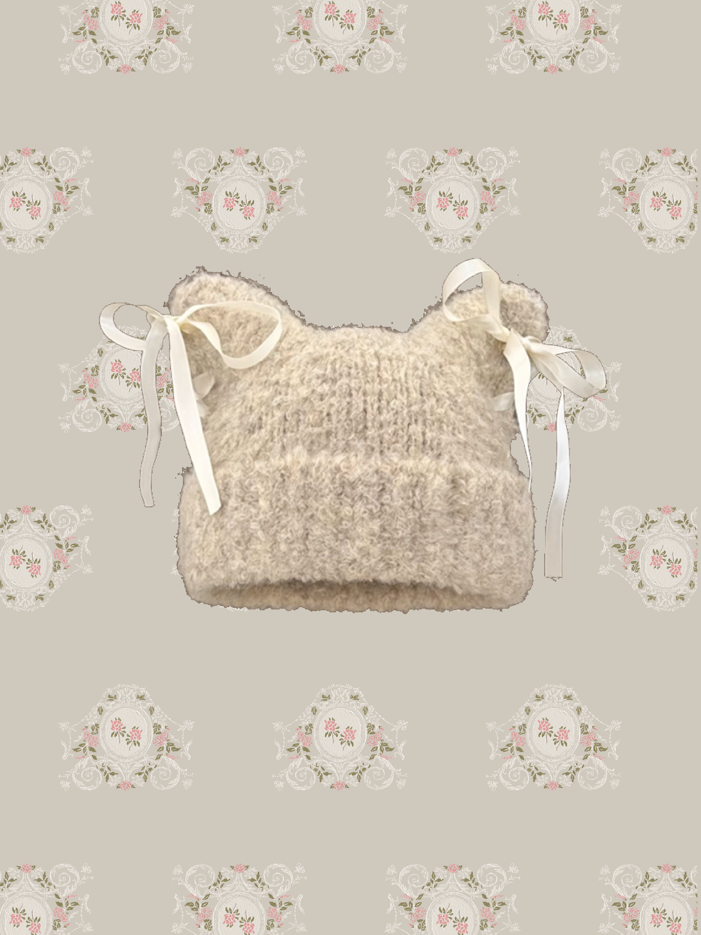 Fluffy Cat Ear Knit Cap/ふわふわ猫耳ニットキャップ