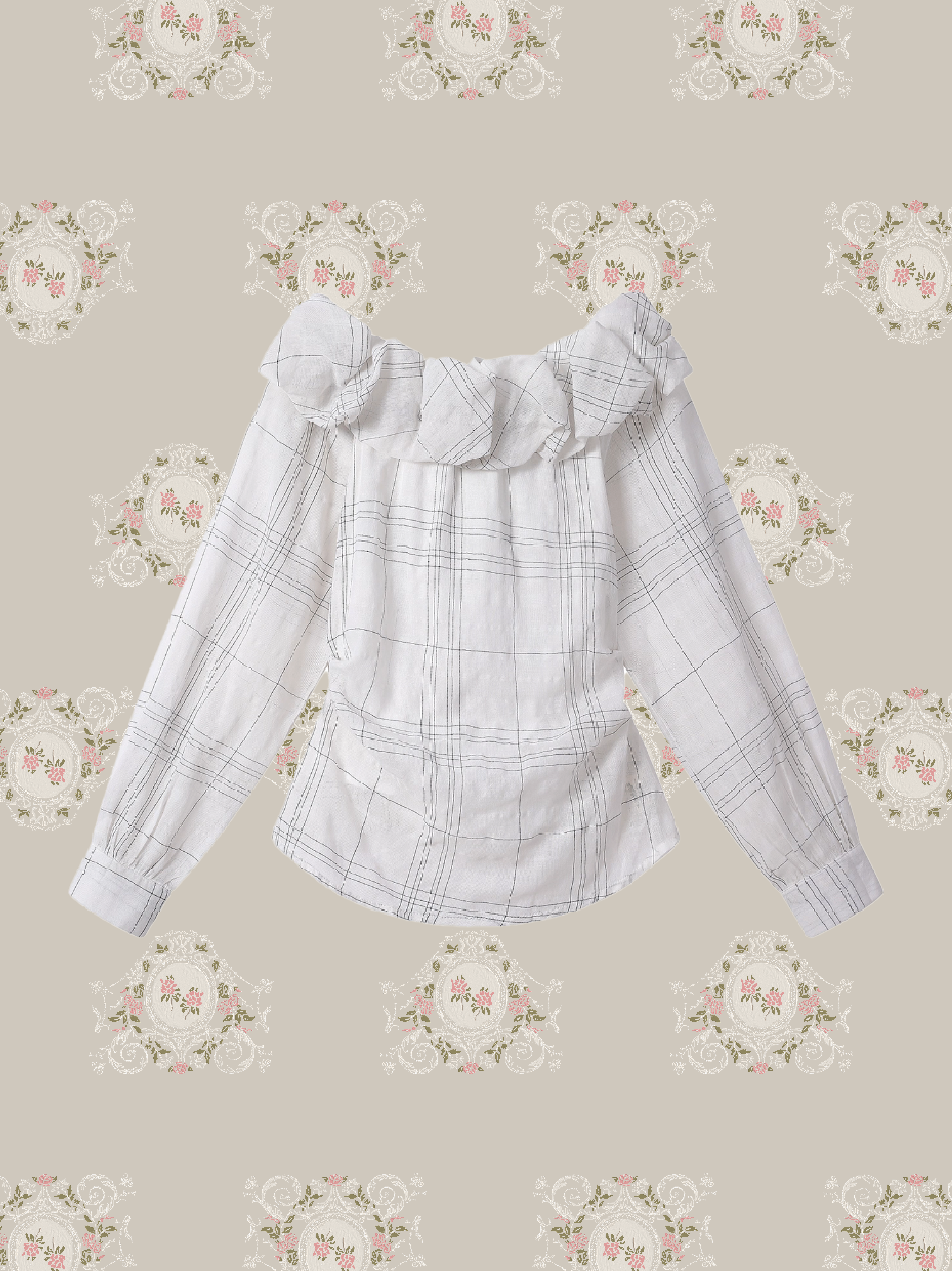 Off Shoulder Waisted Blouse/オフショルダーウエストブラウス