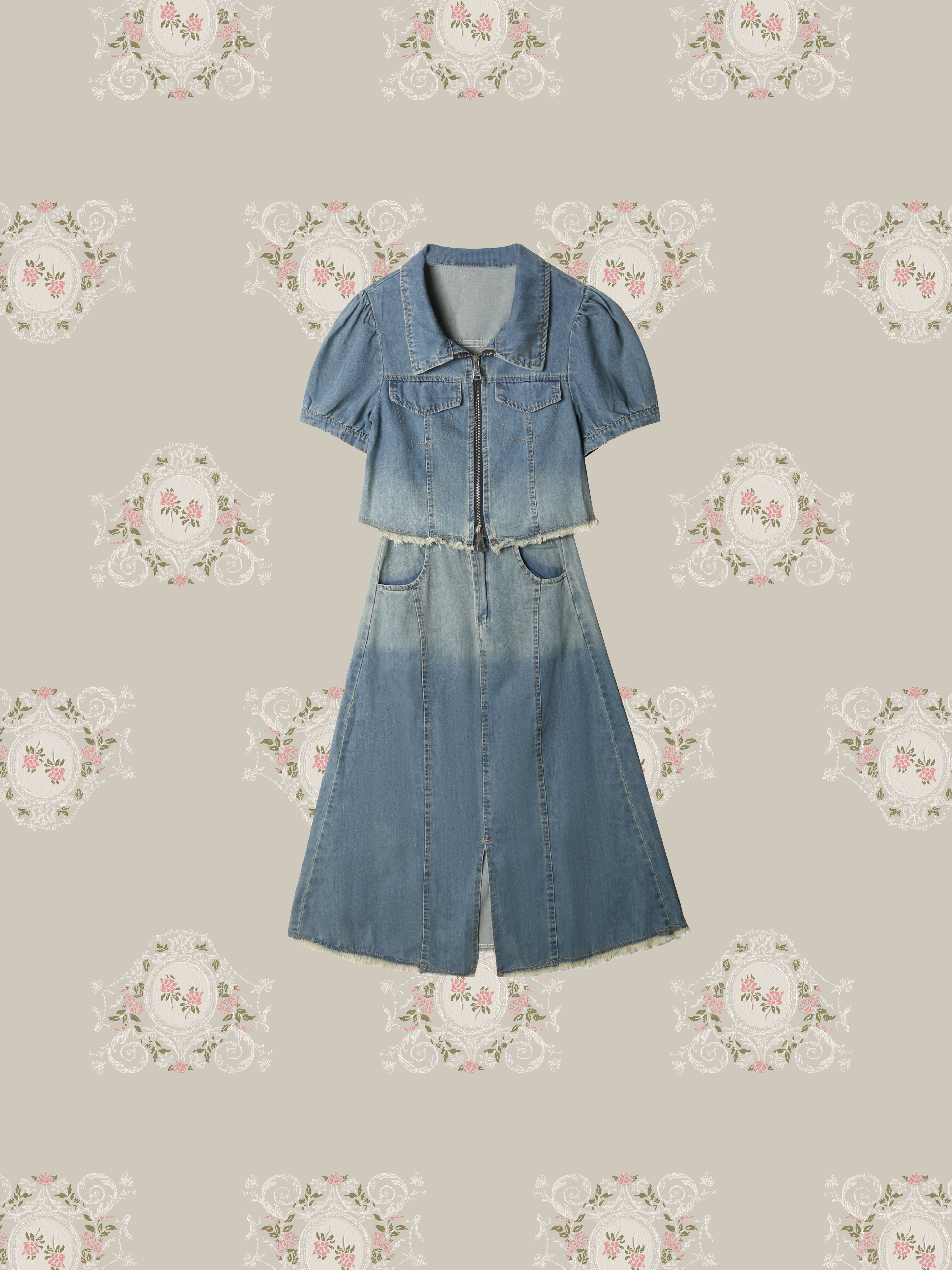 Denim Skirt Set Up/デニムスカートセットアップ