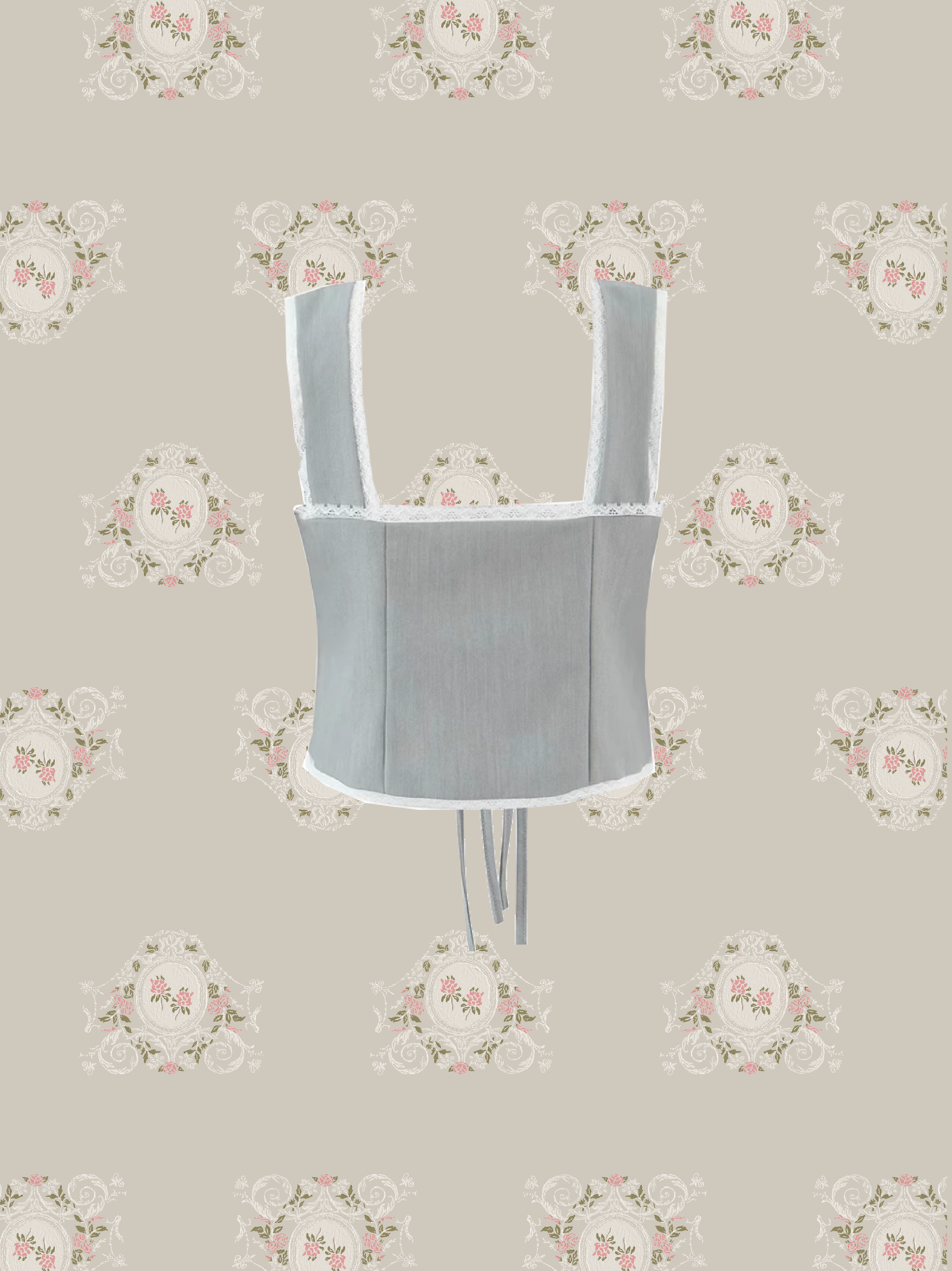 French Lace Up Cami Top/フレンチレースアップキャミソールトップ