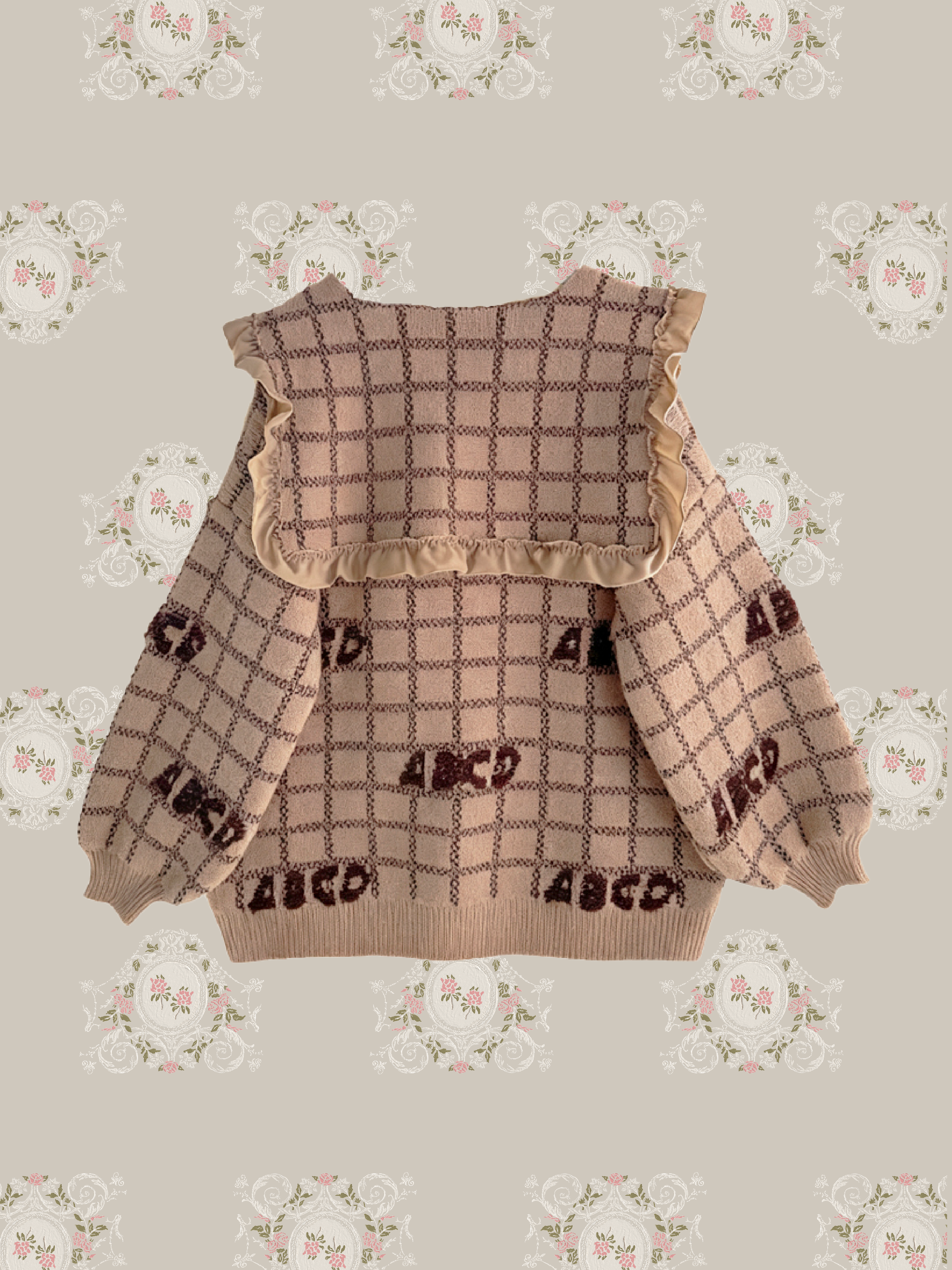 Big Frill Baby Bear Deco Knit/フリルベビーベアデコニット