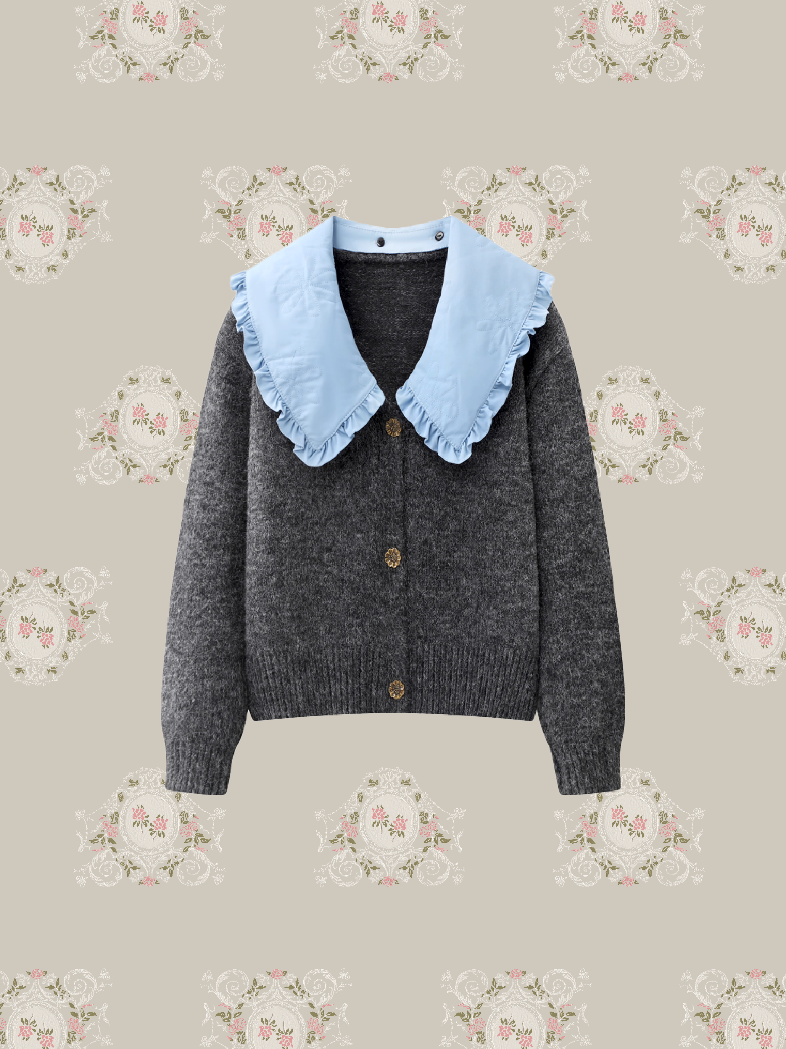 Moveable Baby Collar Cardigan/ベビーカラーカーディガン
