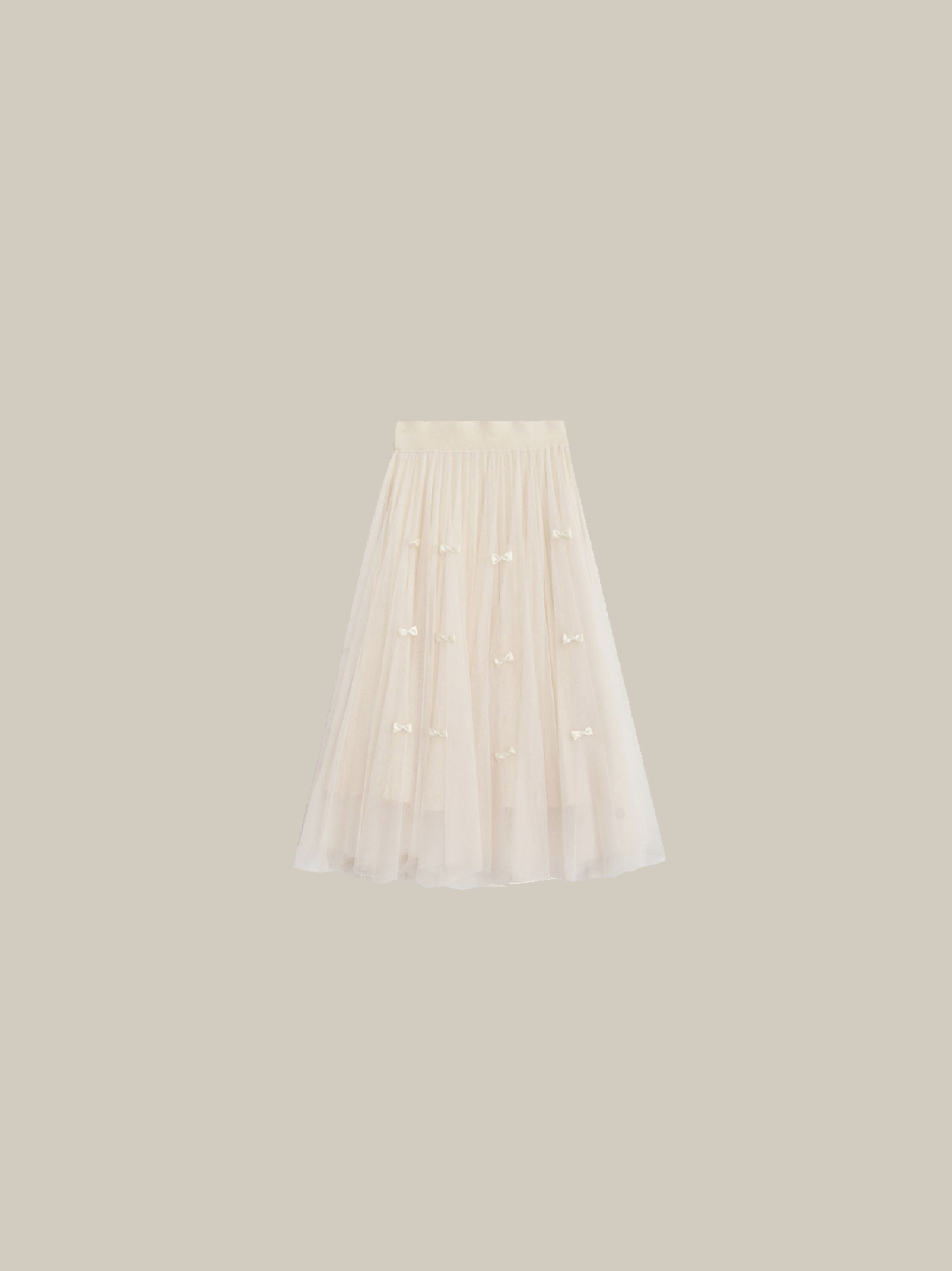 Lace Stitching 2way Ribbon Knit Skirt
