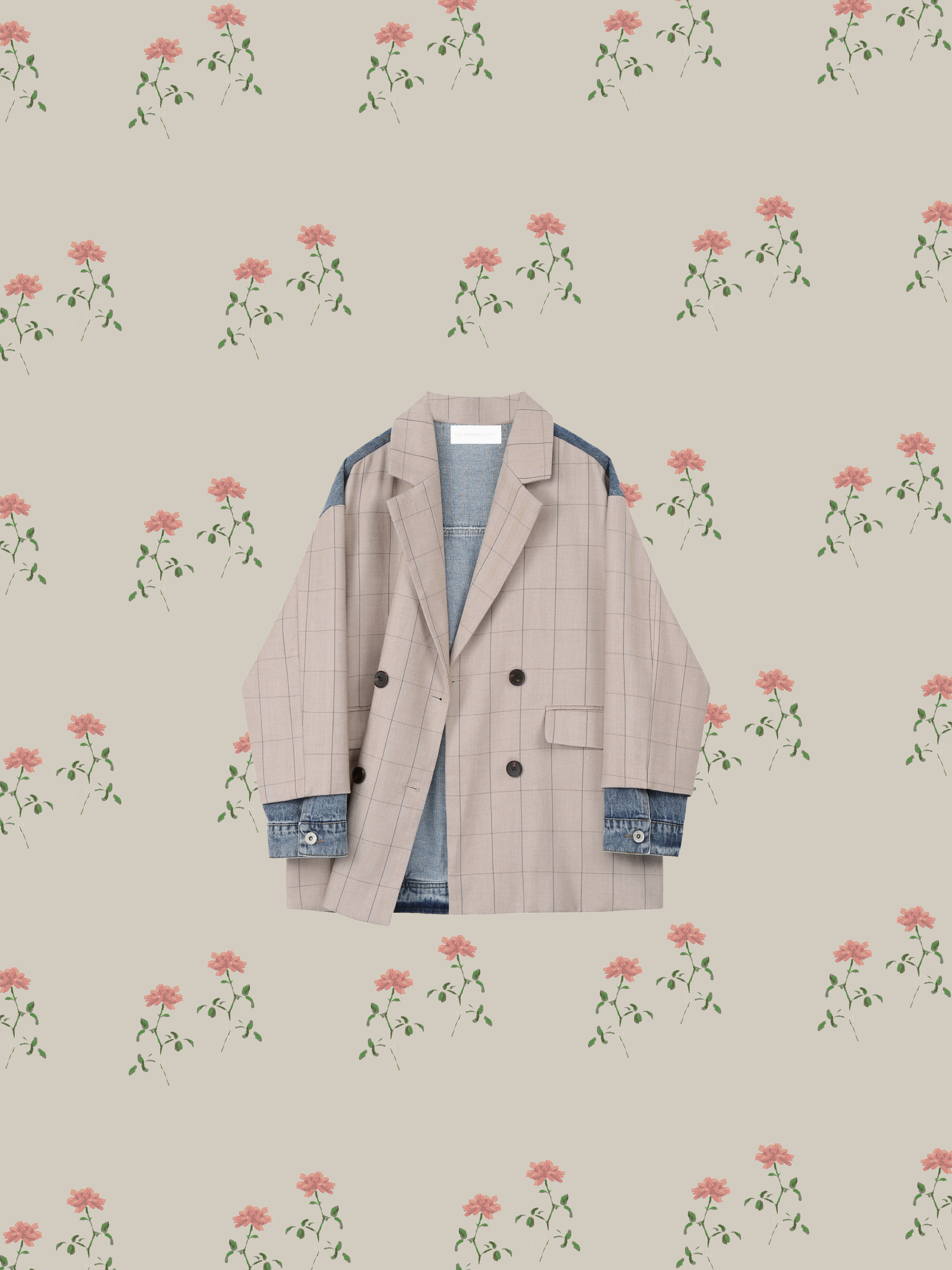 再販売 Denim Patchwork Jacket