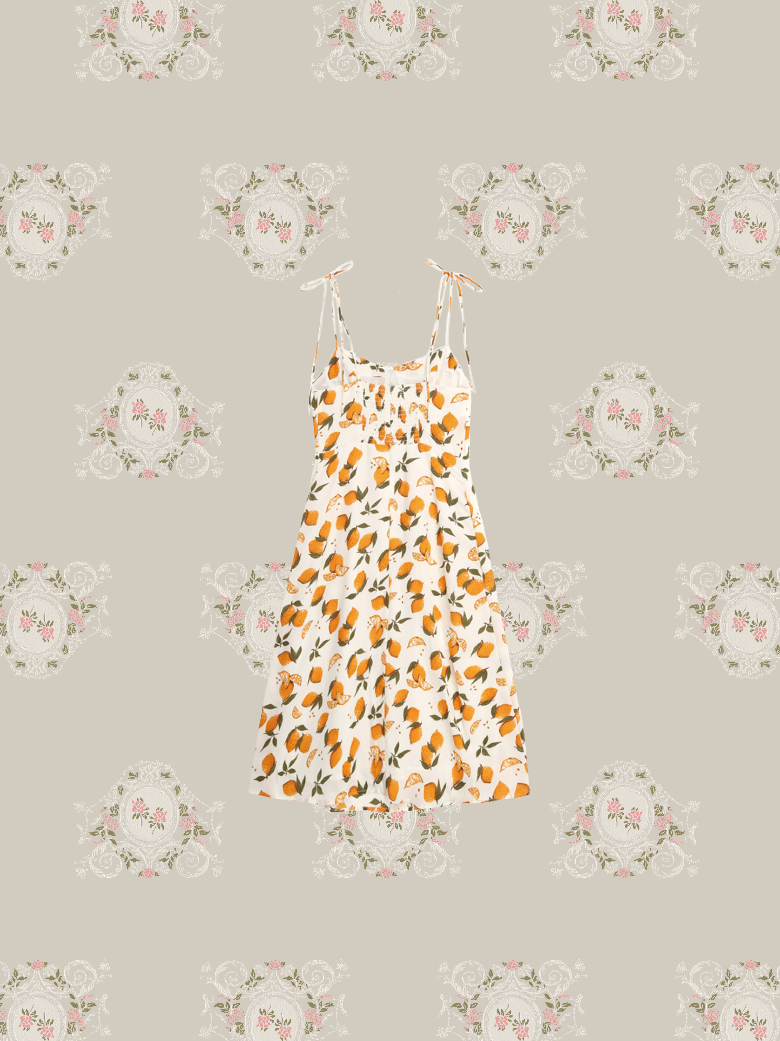 Fruits Design Chiffon One Piece