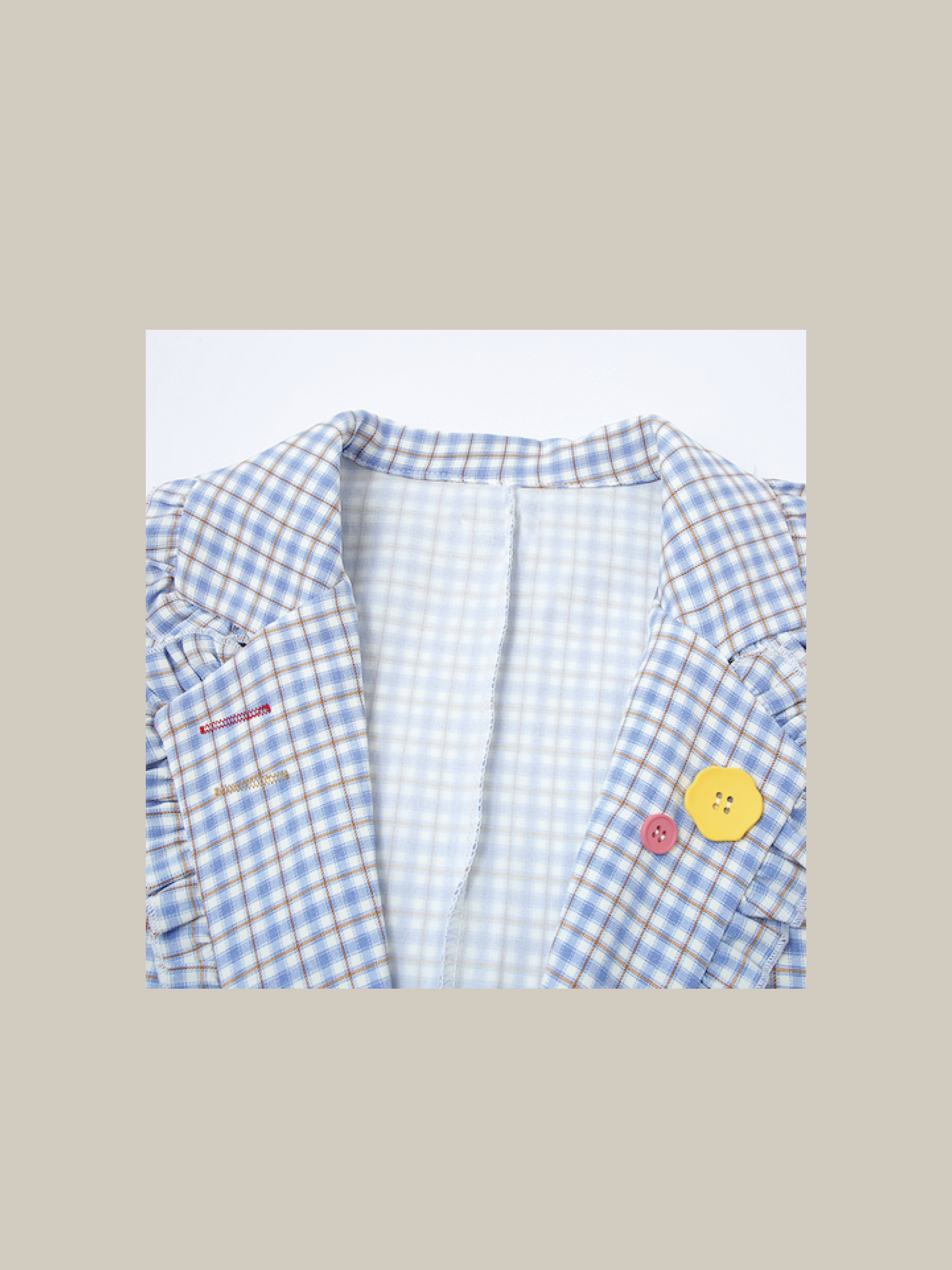 Playful Color Button Jacket