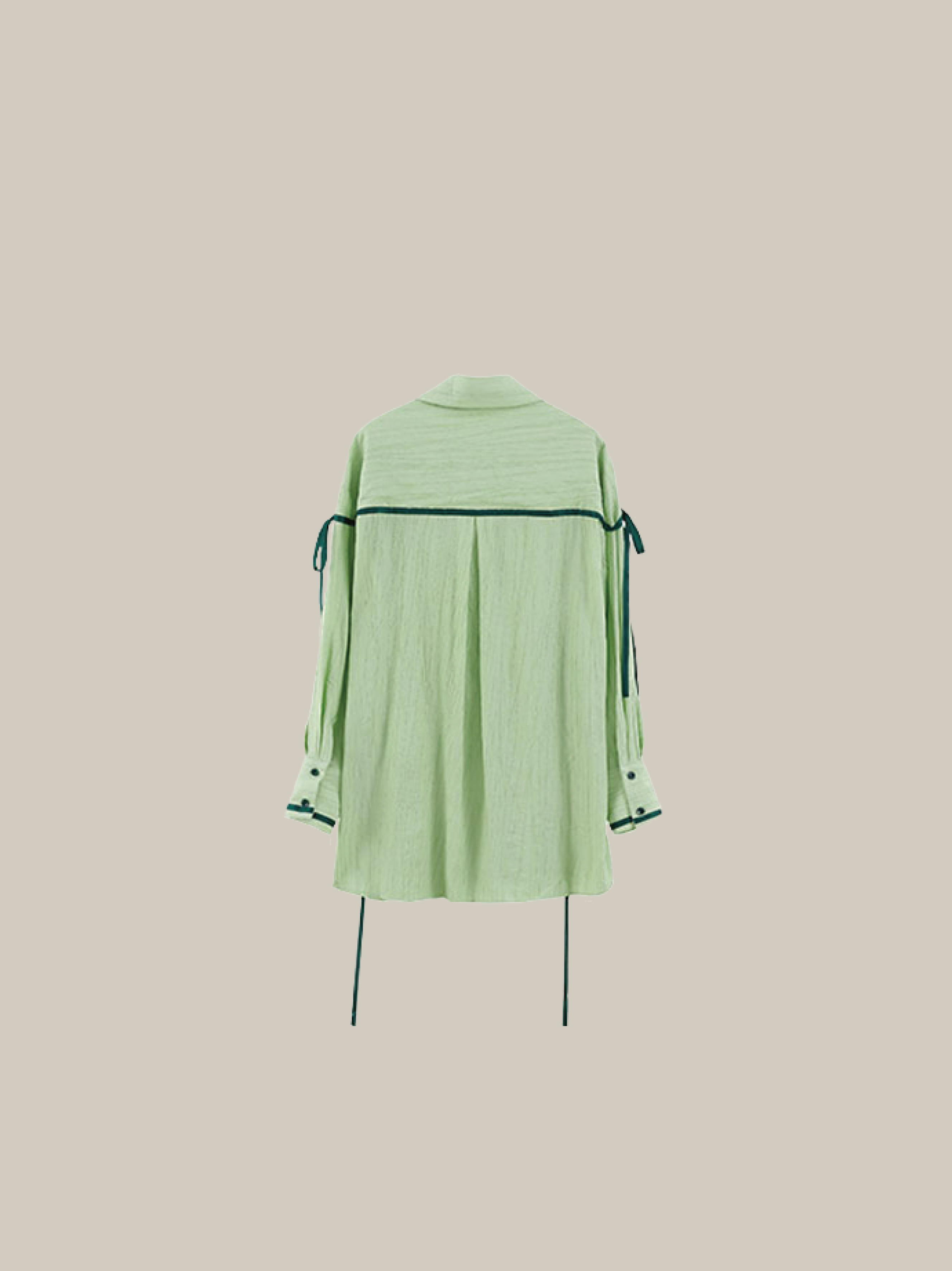 Green Gather Ribbon One Piece