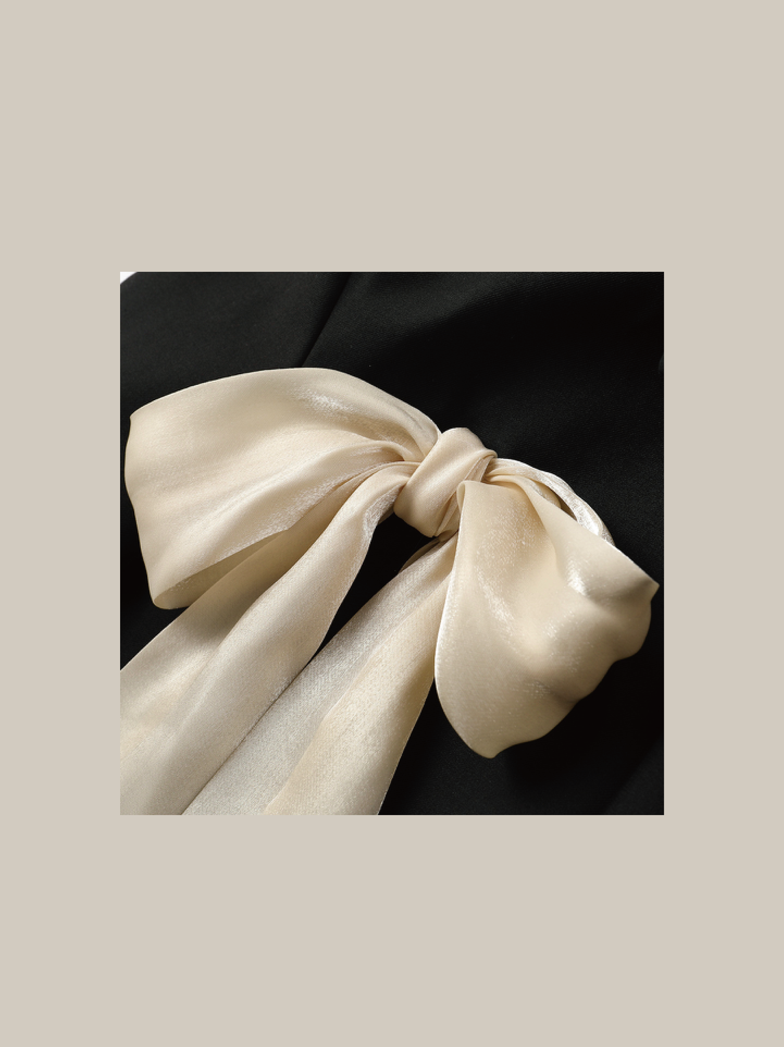 Ribbon Attacthed Black Jacket -- out of stock