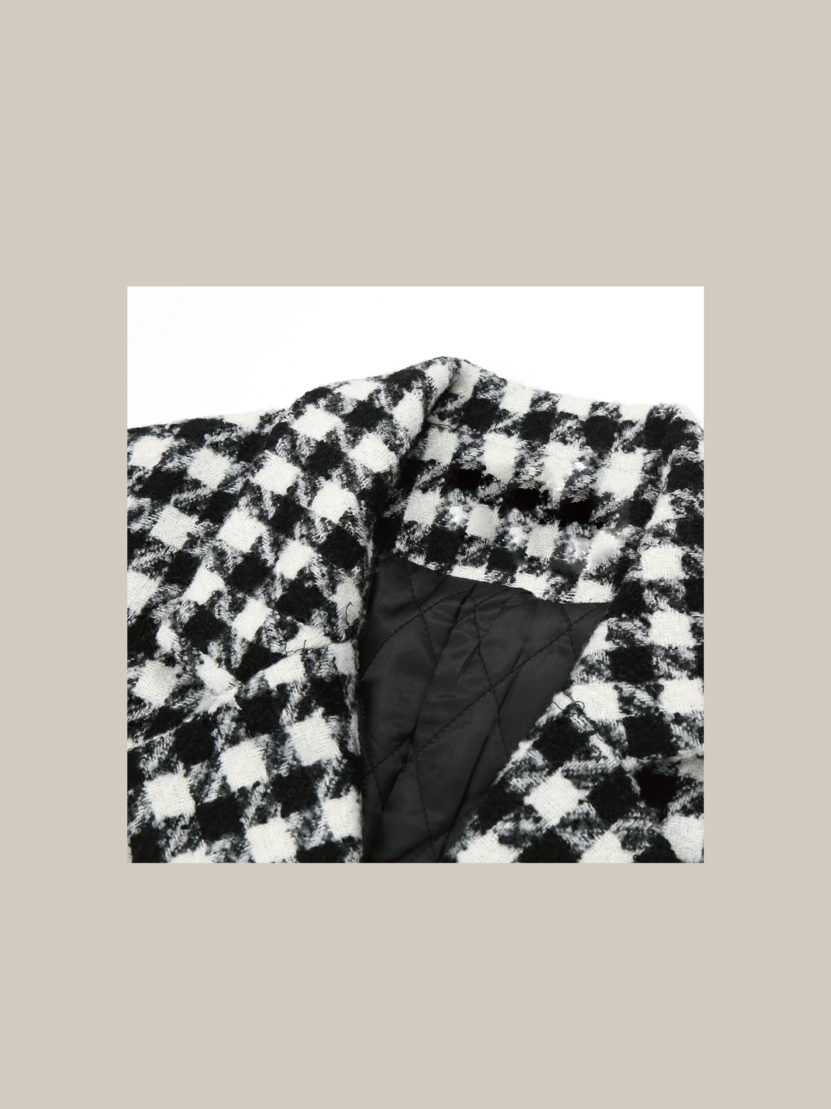 Loose Silhouette Check Coat