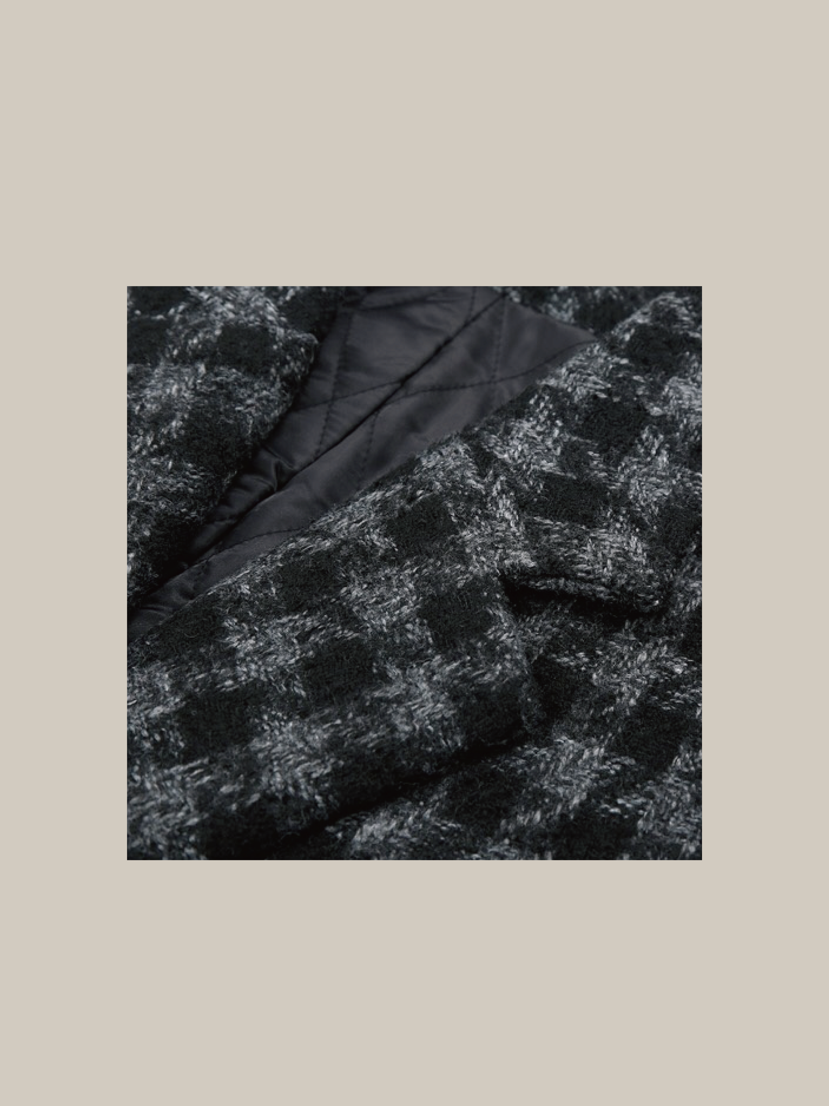 Loose Silhouette Check Coat