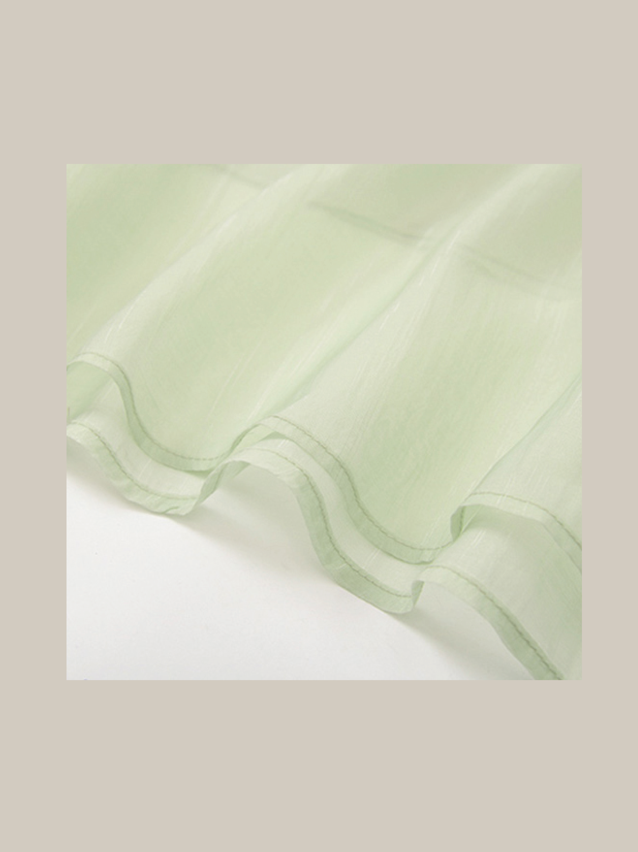 Green Slip Gauze Dress