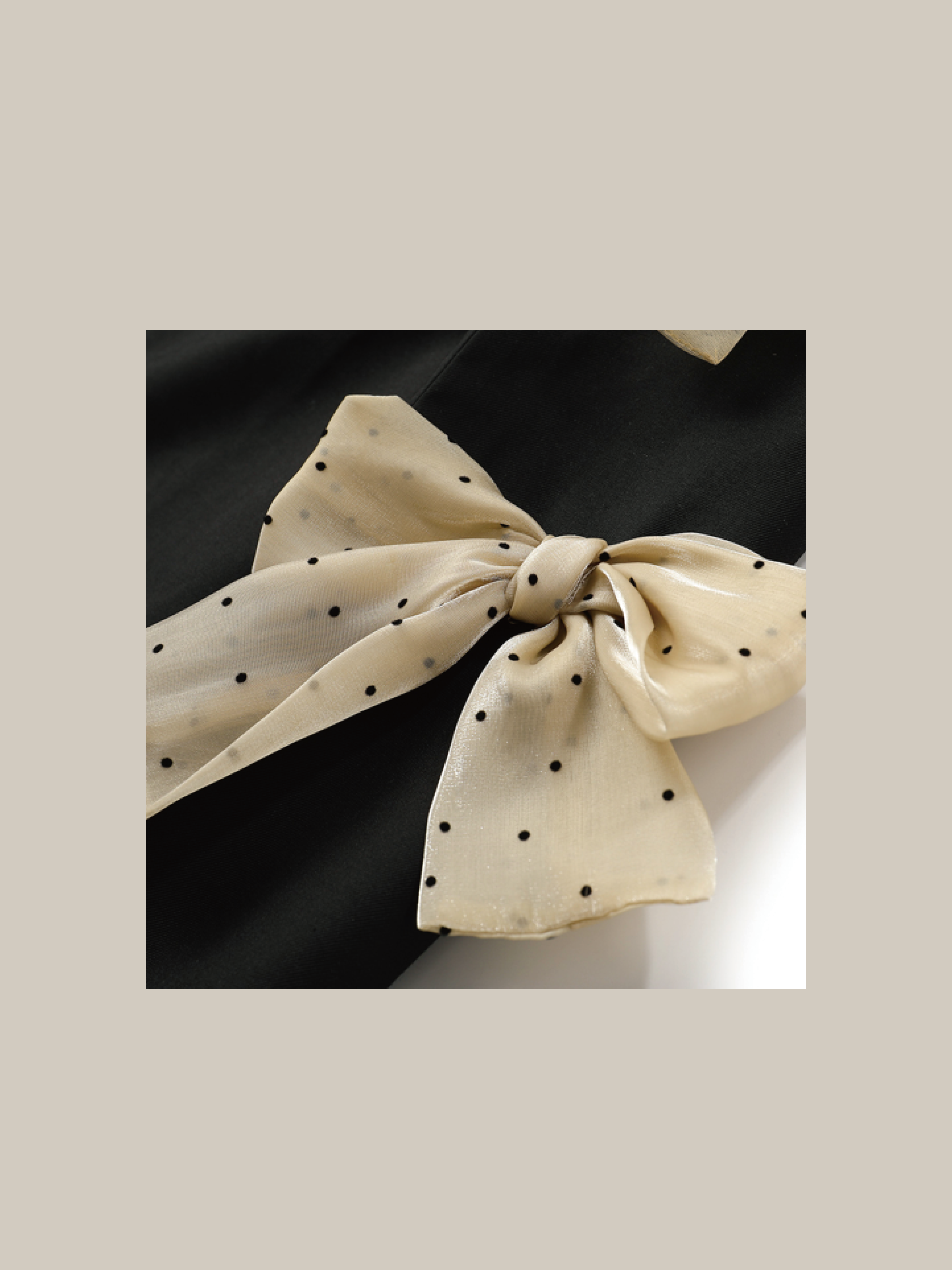 Ribbon Attacthed Black Jacket -- out of stock