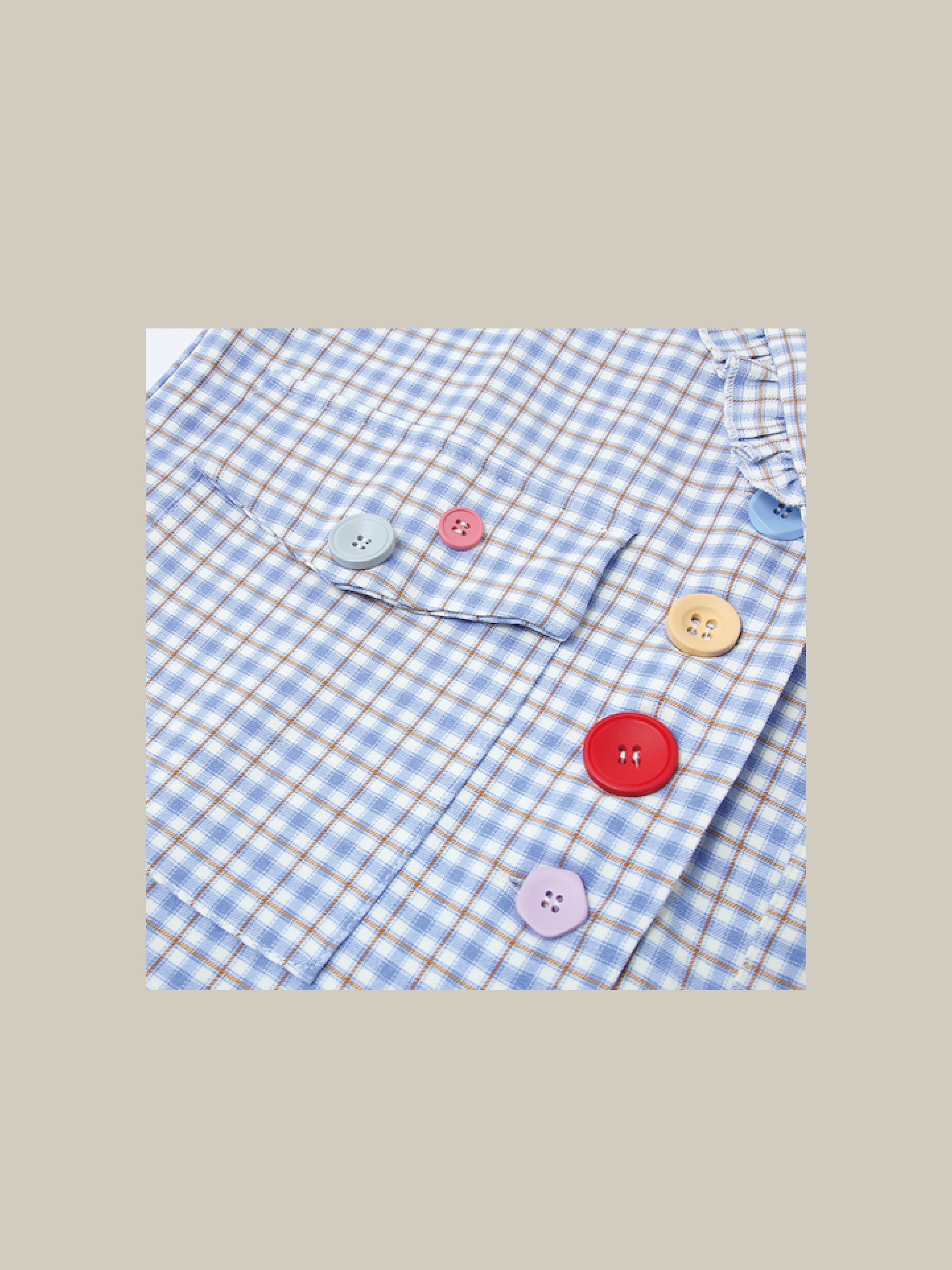 Playful Color Button Jacket