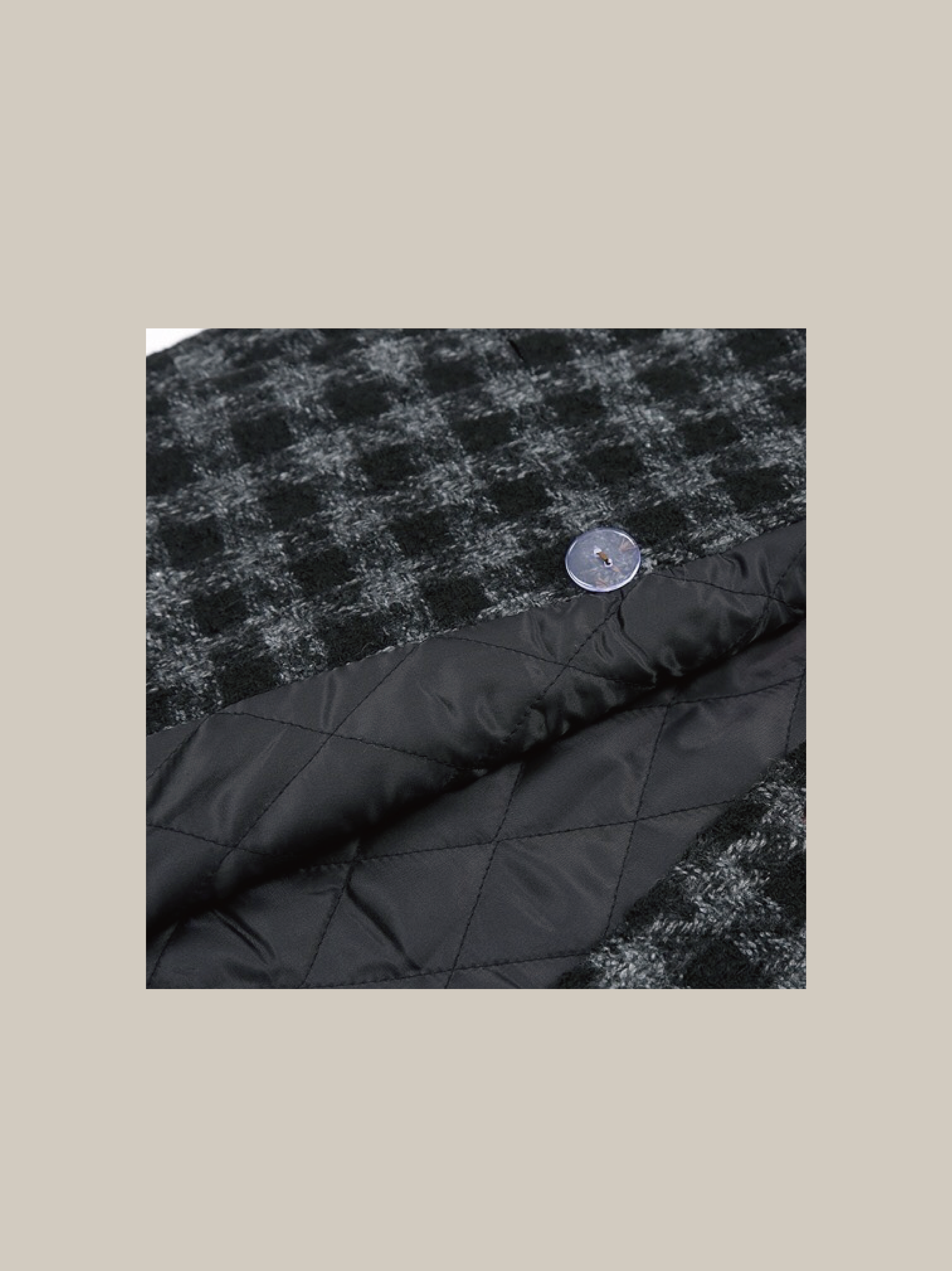 Loose Silhouette Check Coat