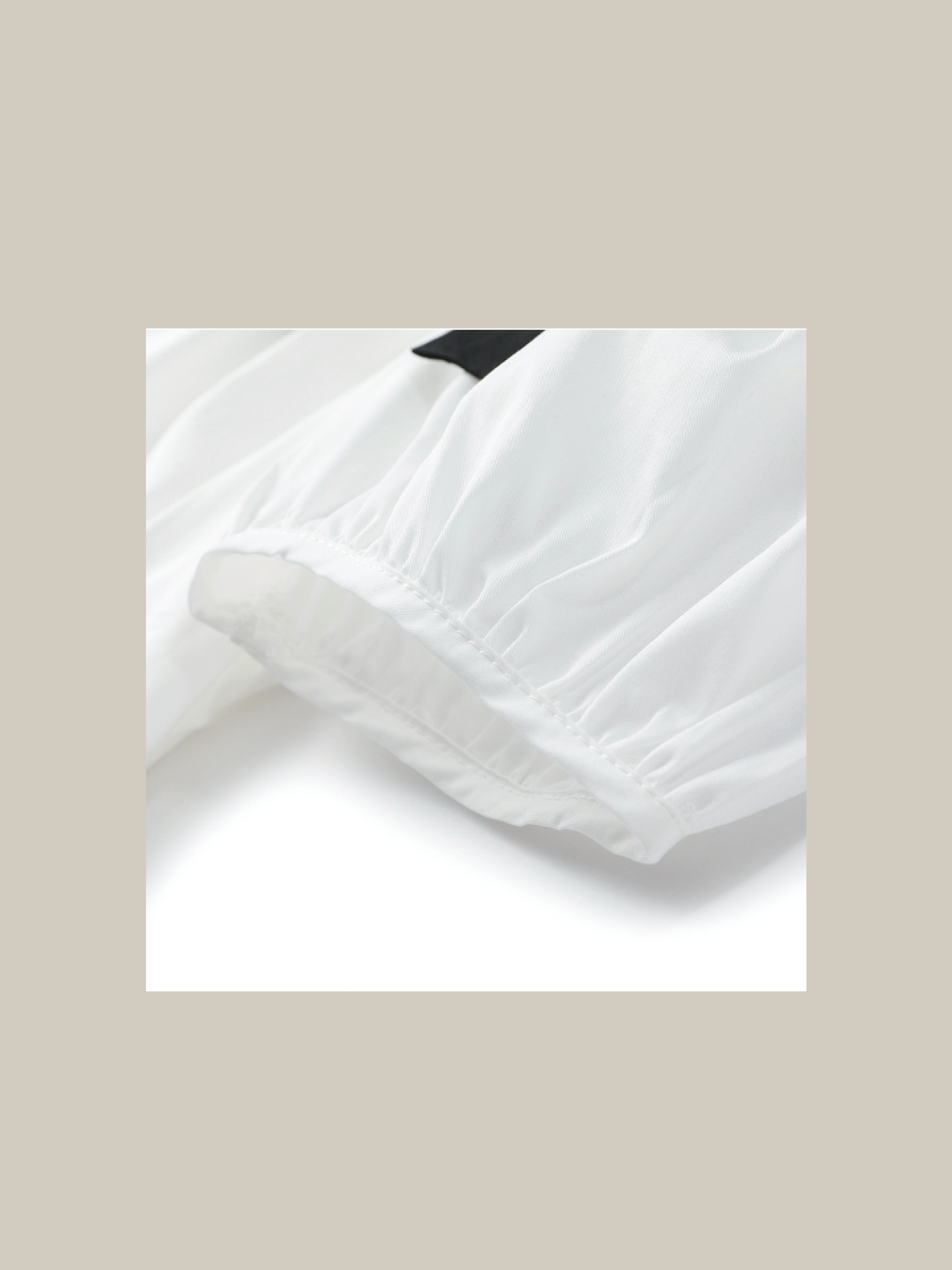 Блуза с двойной лентой и баской