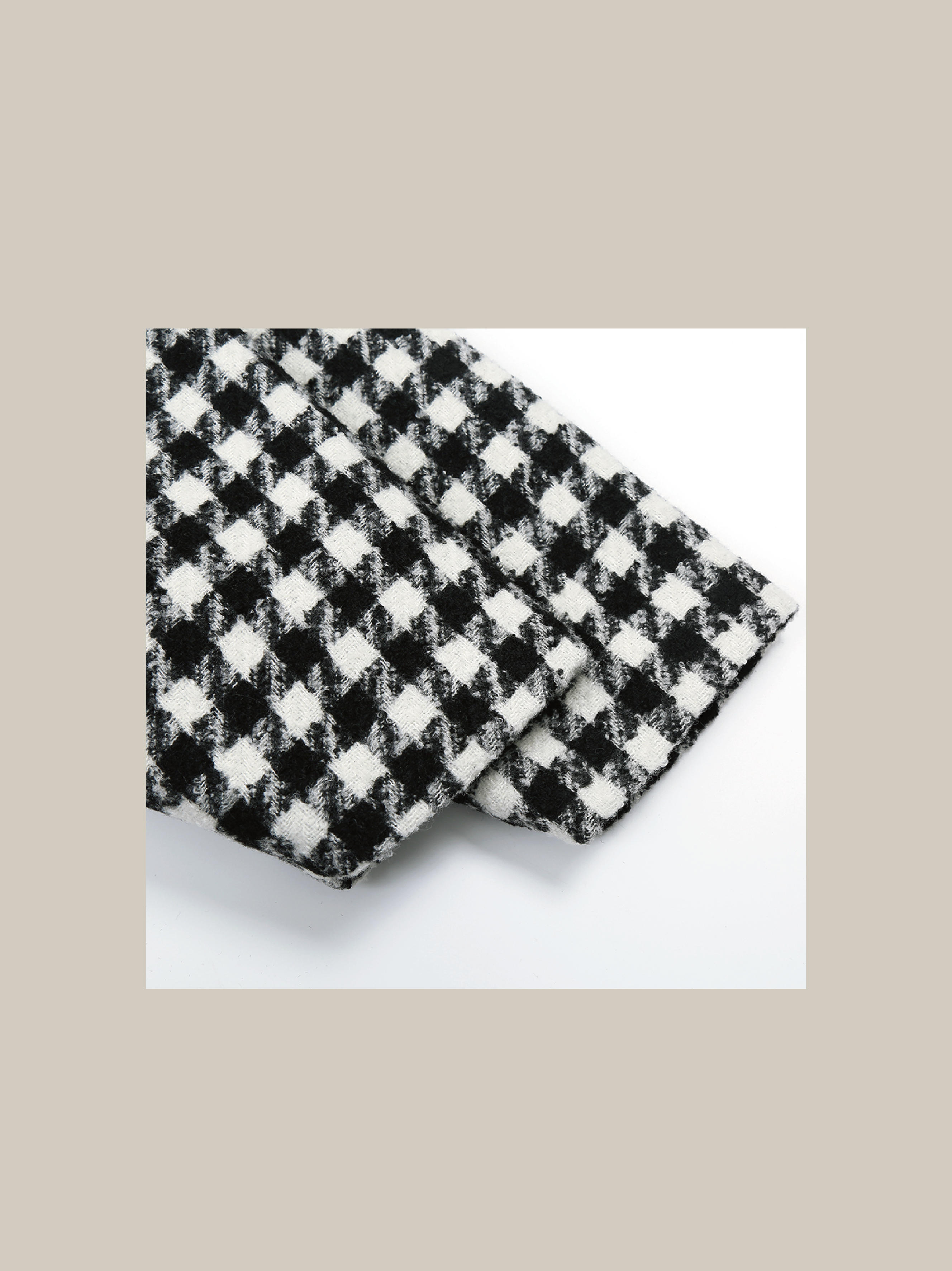 Loose Silhouette Check Coat