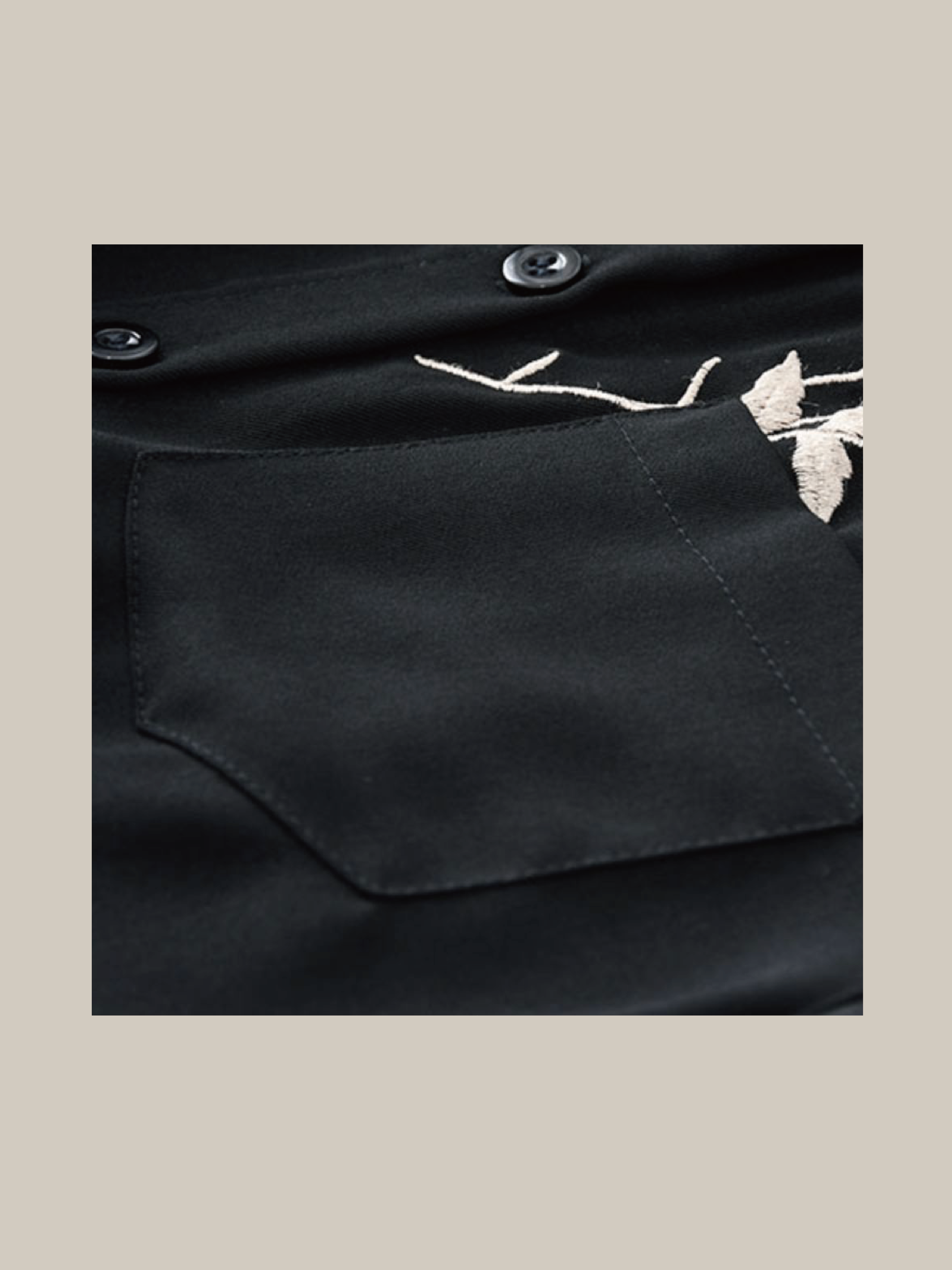 Рубашка с вышивкой розы