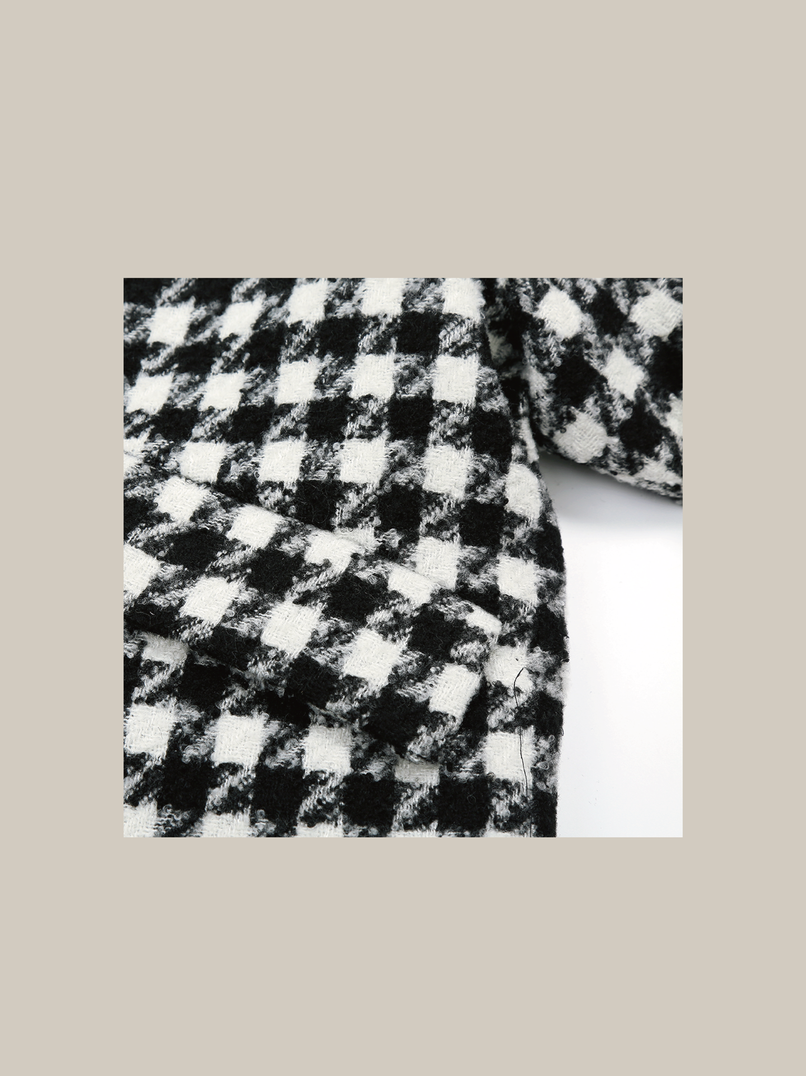 Loose Silhouette Check Coat