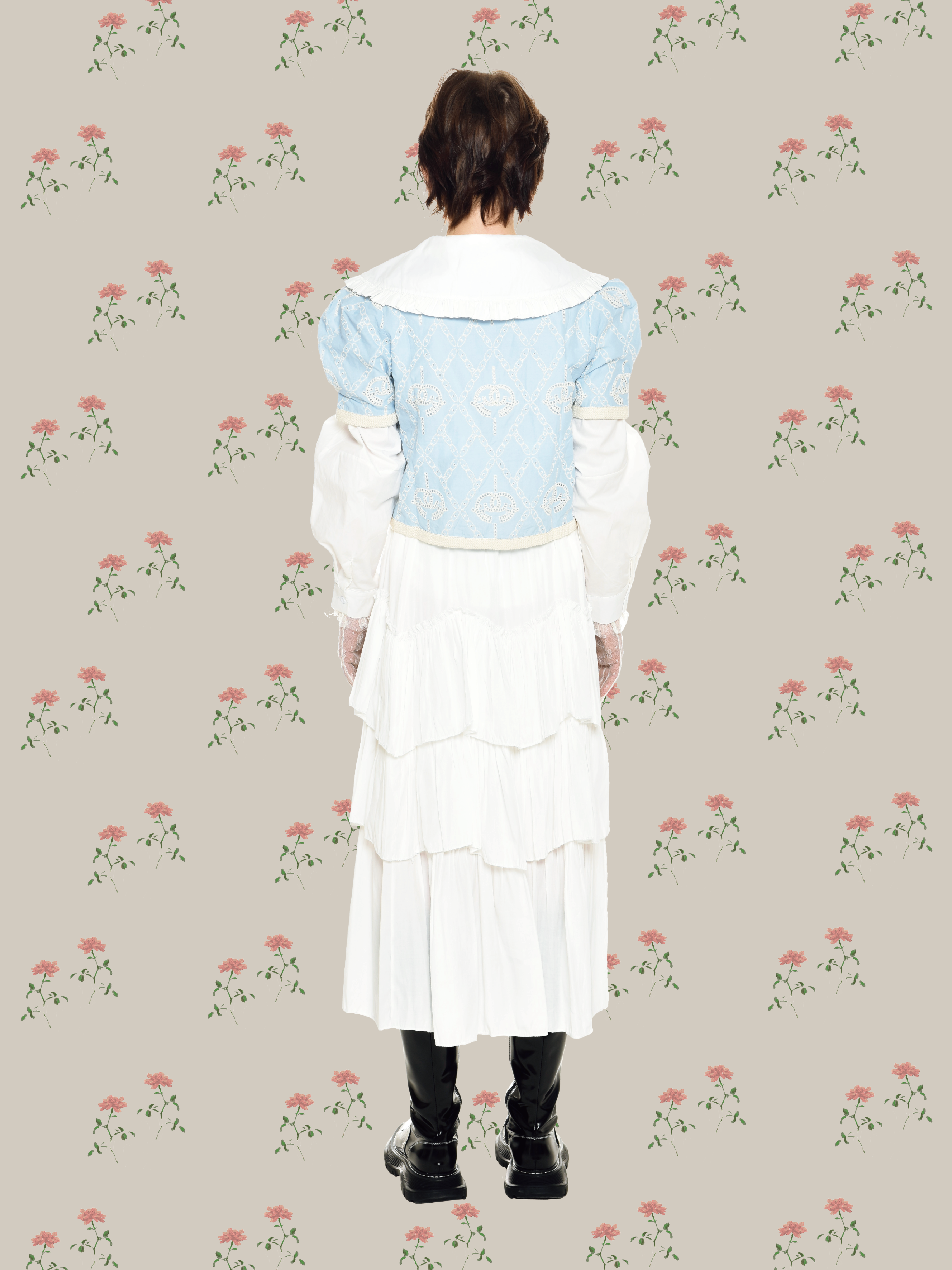 Pleats Tiered Flair Skirt